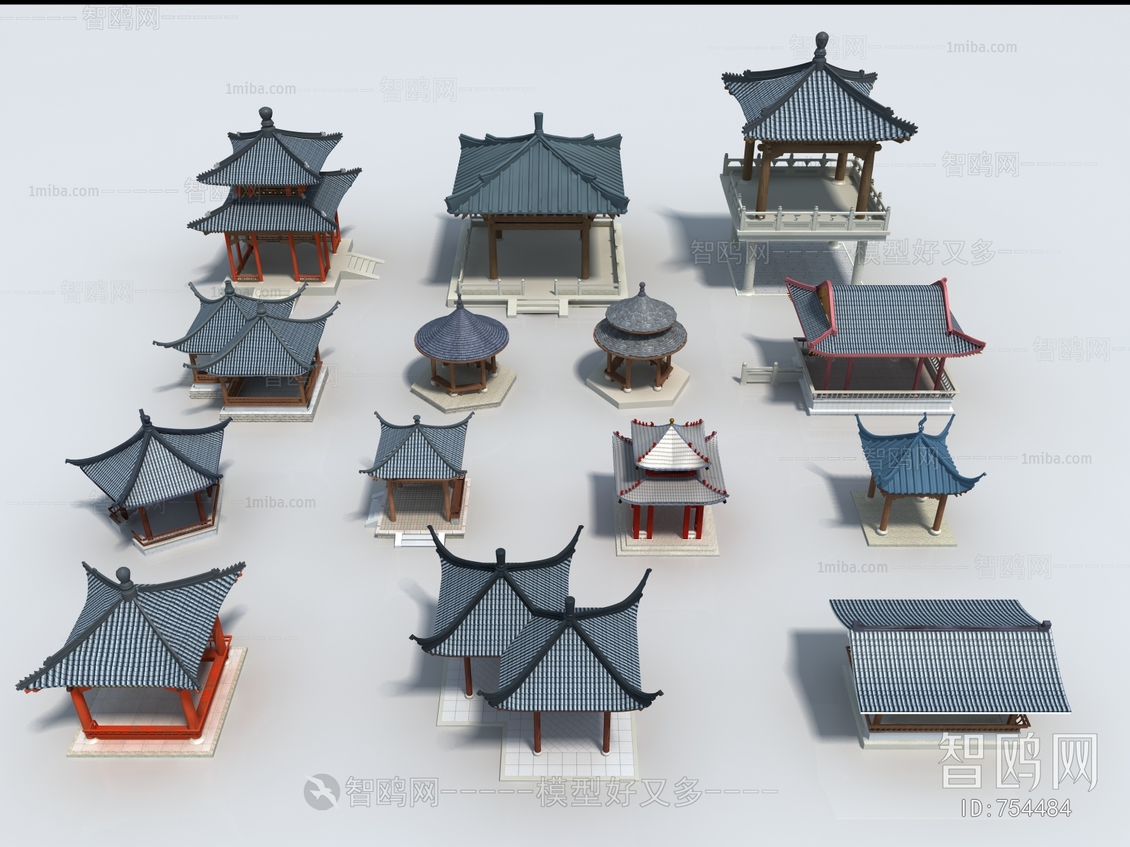 Chinese Style Ancient Architectural Buildings