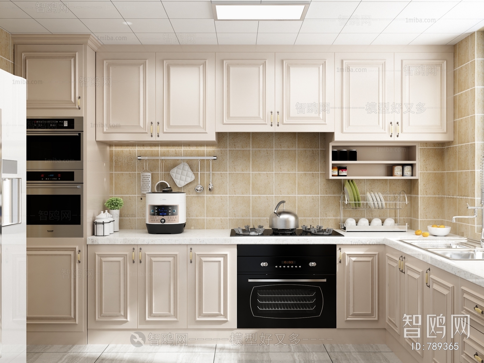 Simple European Style Kitchen Cabinet