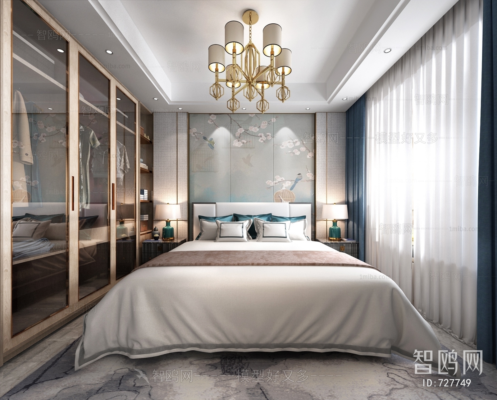 New Chinese Style Bedroom