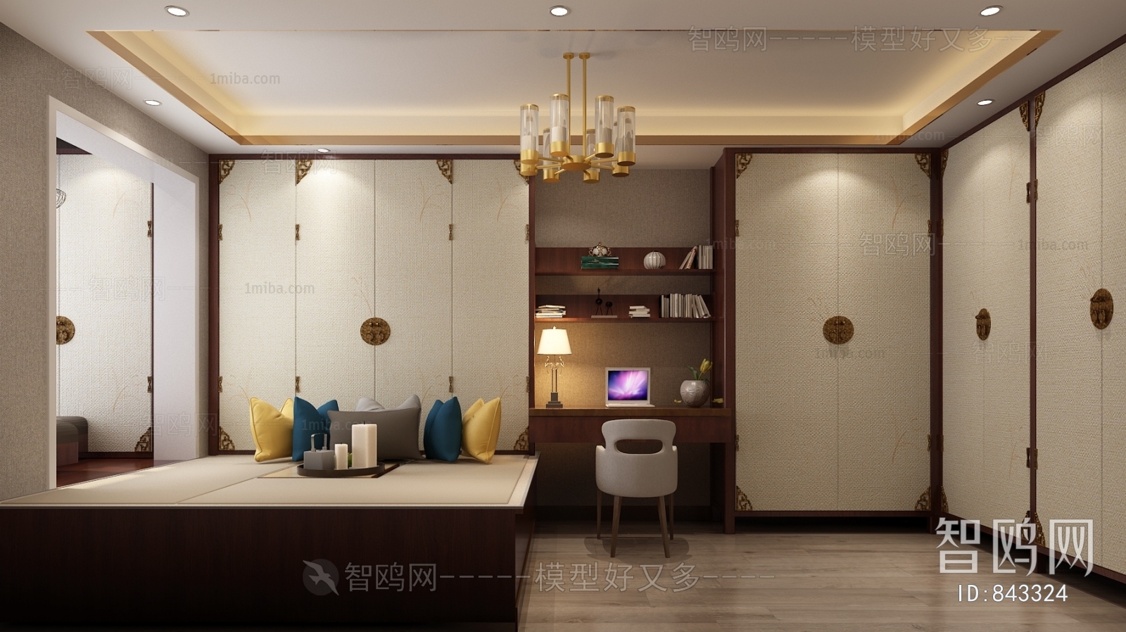 New Chinese Style Bedroom