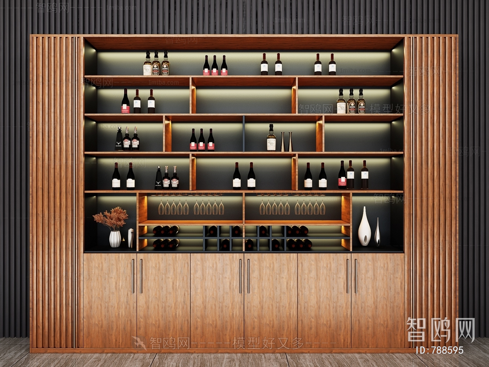 New Chinese Style Wine Cabinet