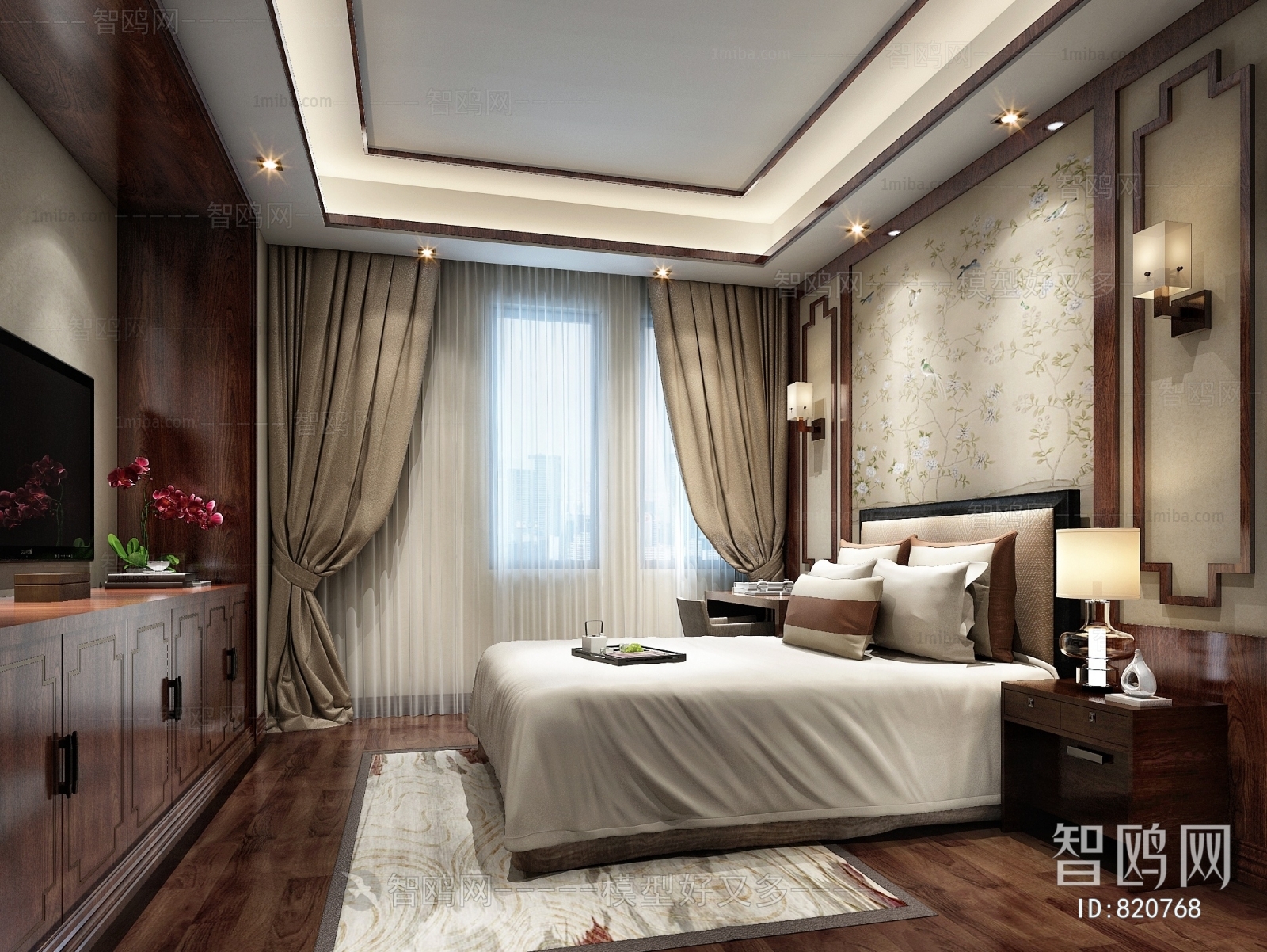 New Chinese Style Bedroom