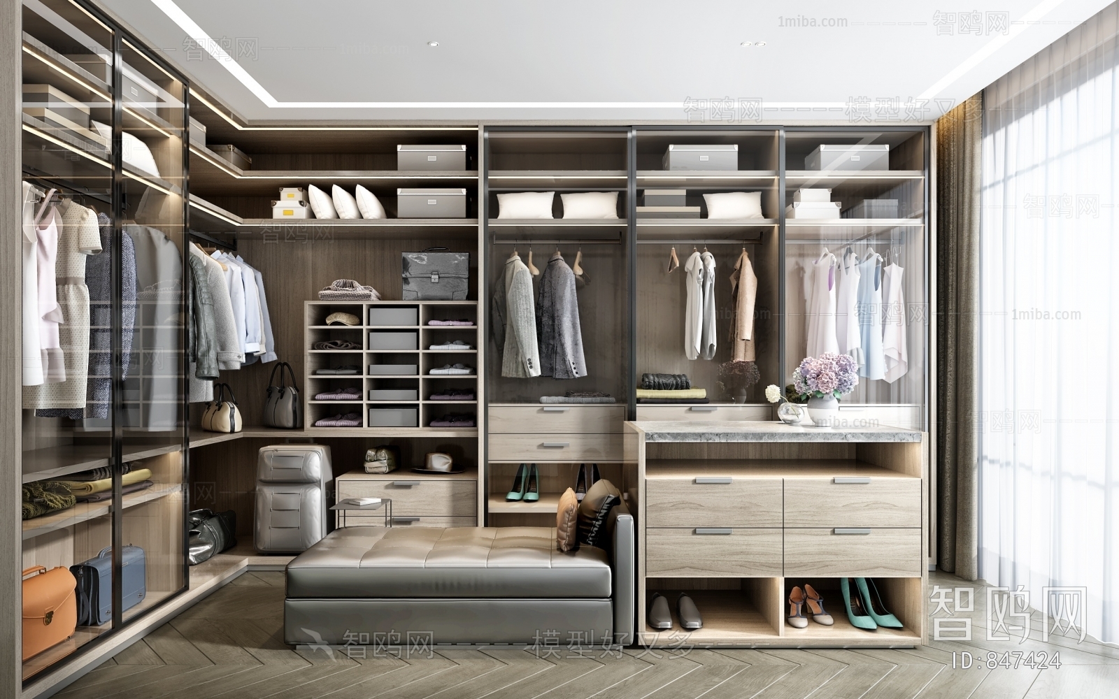 Modern Clothes Storage Area