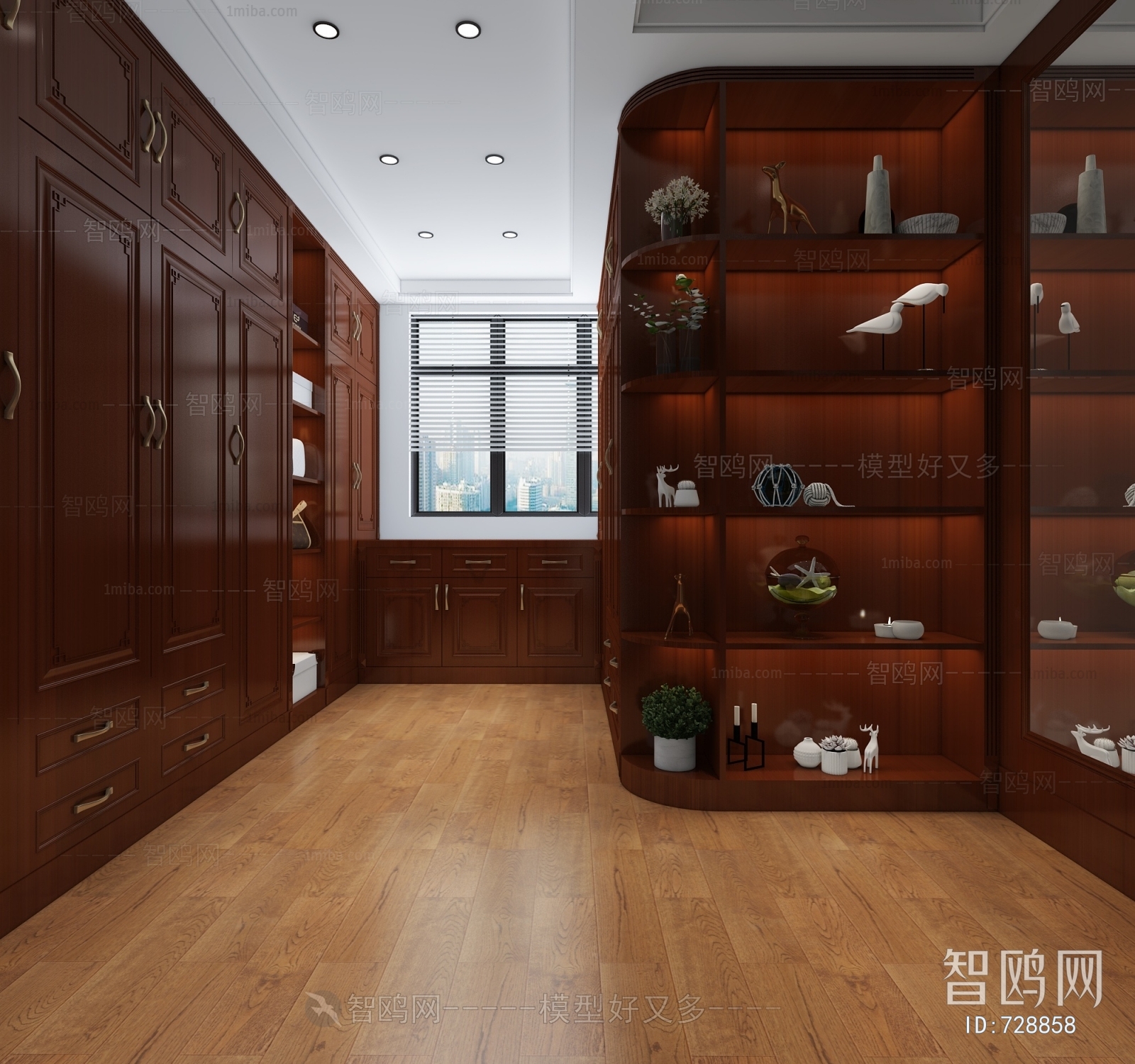 Chinese Style Clothes Storage Area