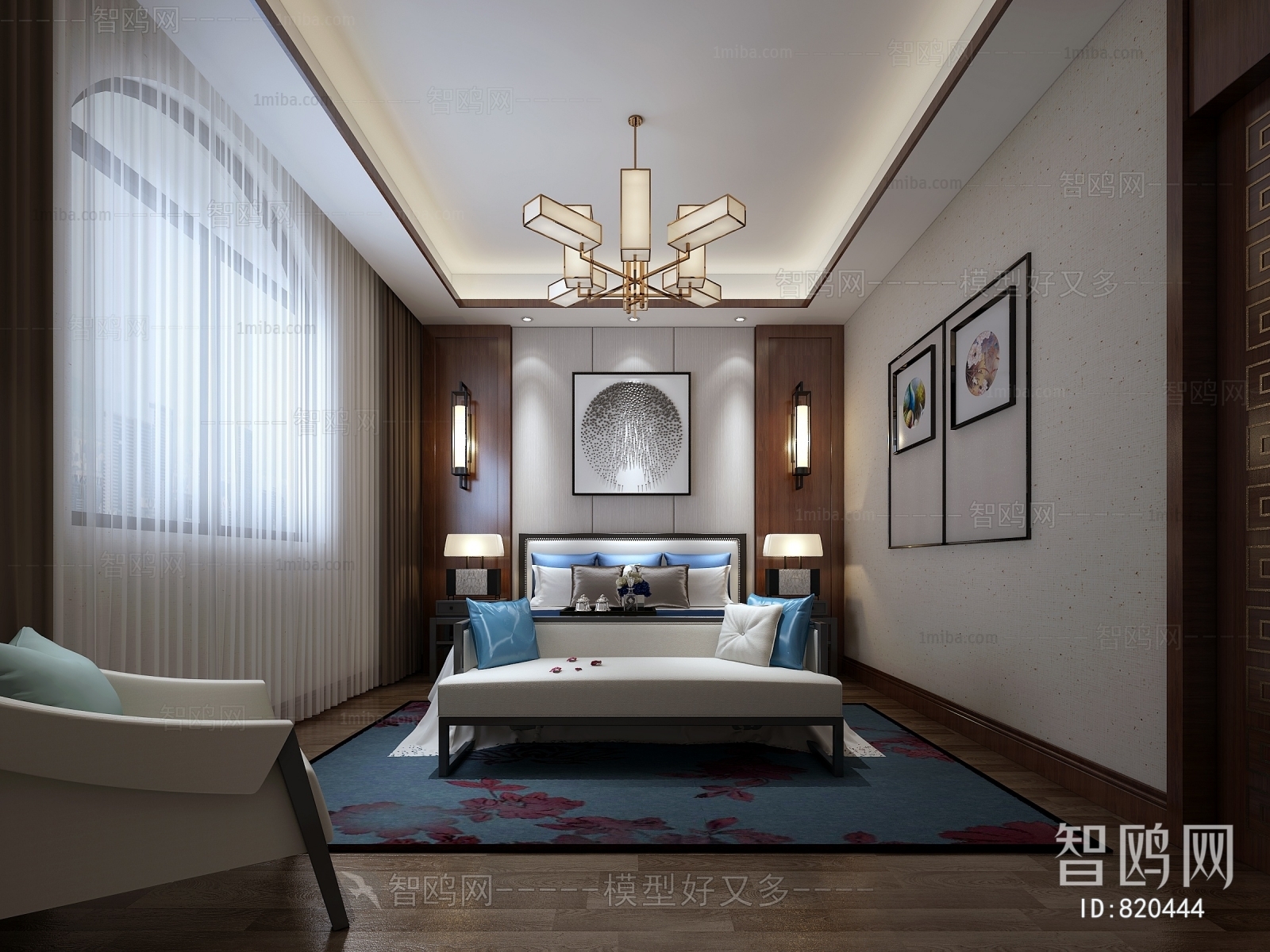 New Chinese Style Bedroom