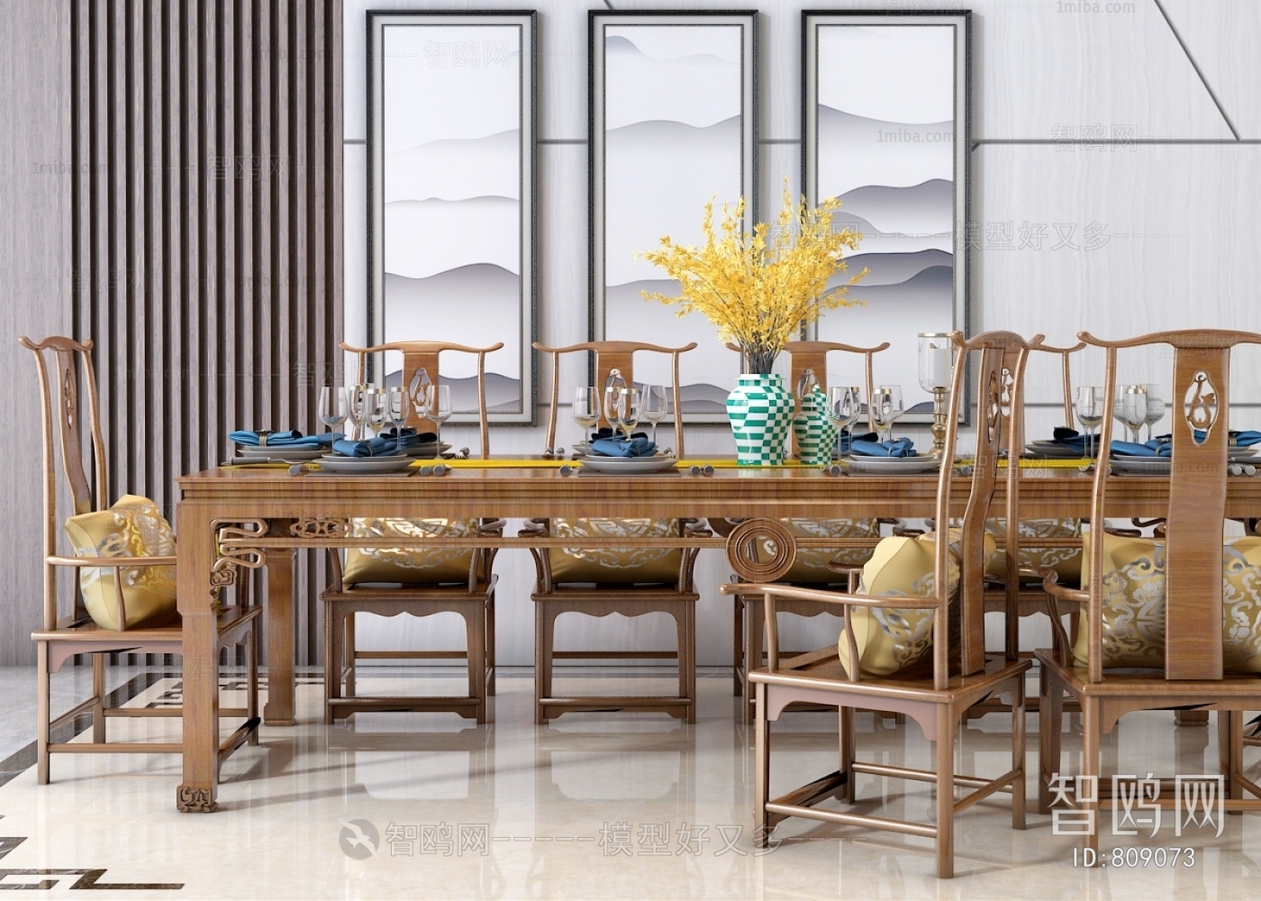 Chinese Style Dining Table And Chairs