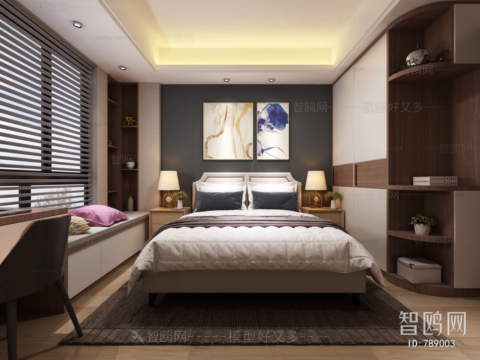 New Chinese Style Bedroom