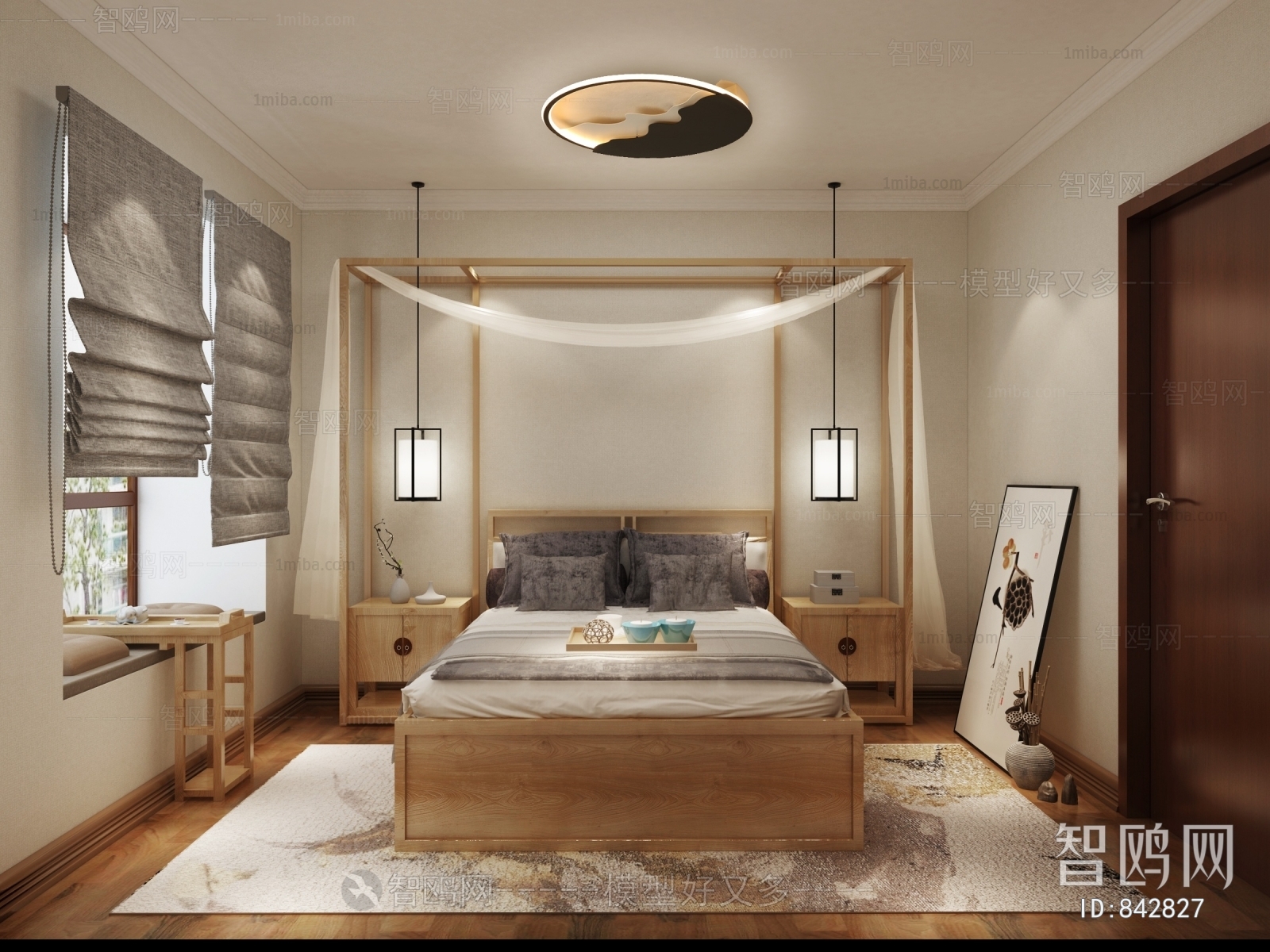 New Chinese Style Bedroom