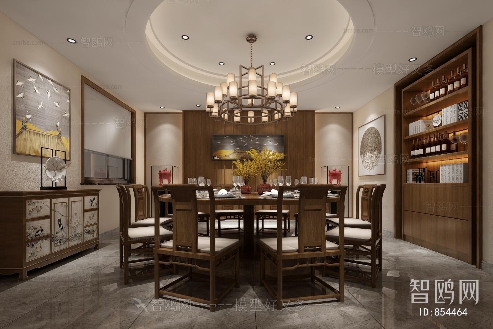 New Chinese Style Dining Room