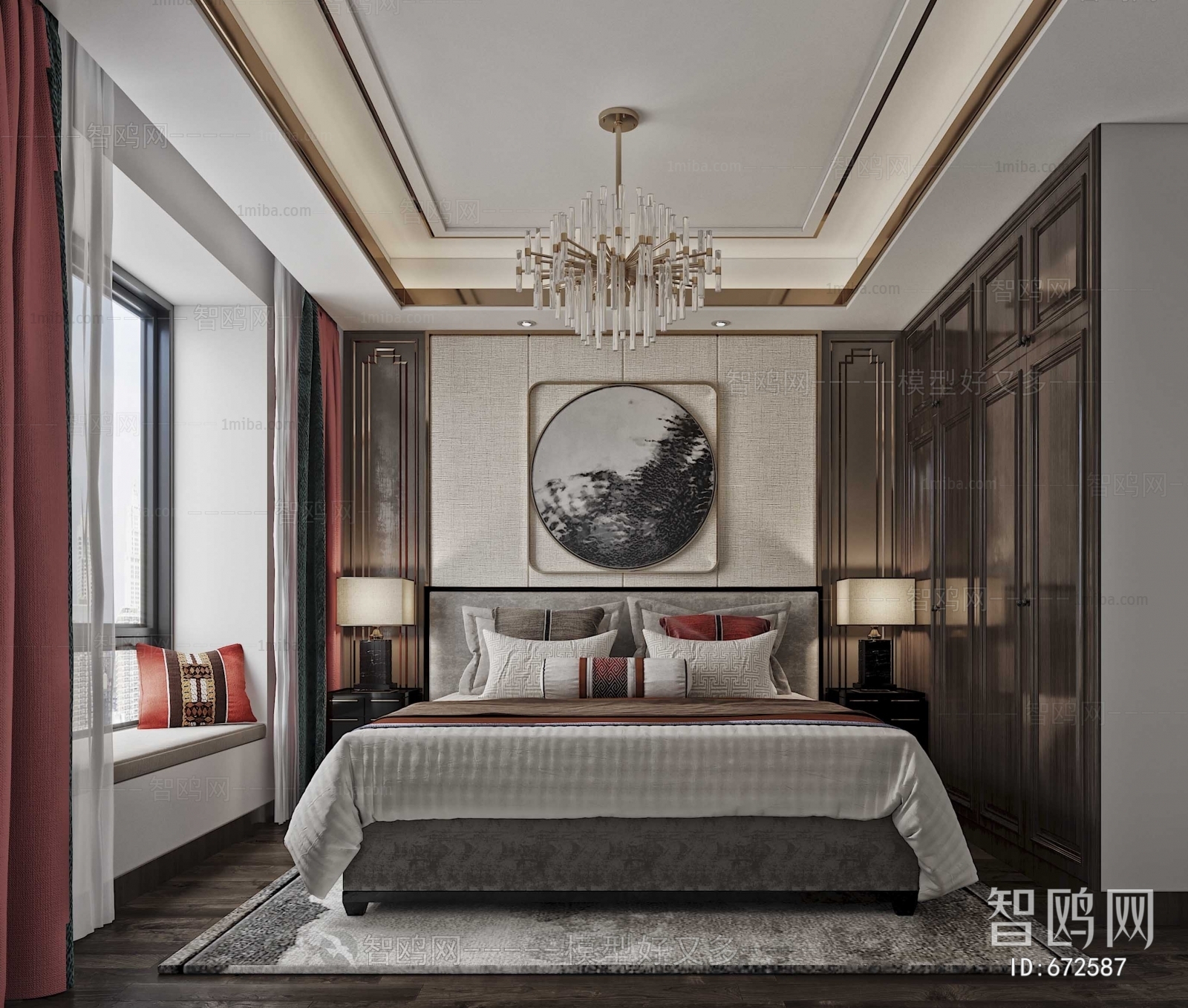 New Chinese Style Bedroom