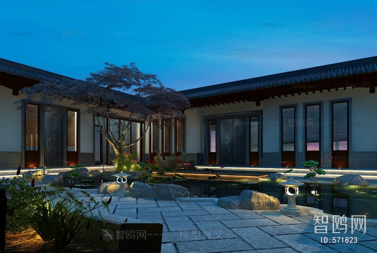 New Chinese Style Courtyard/landscape