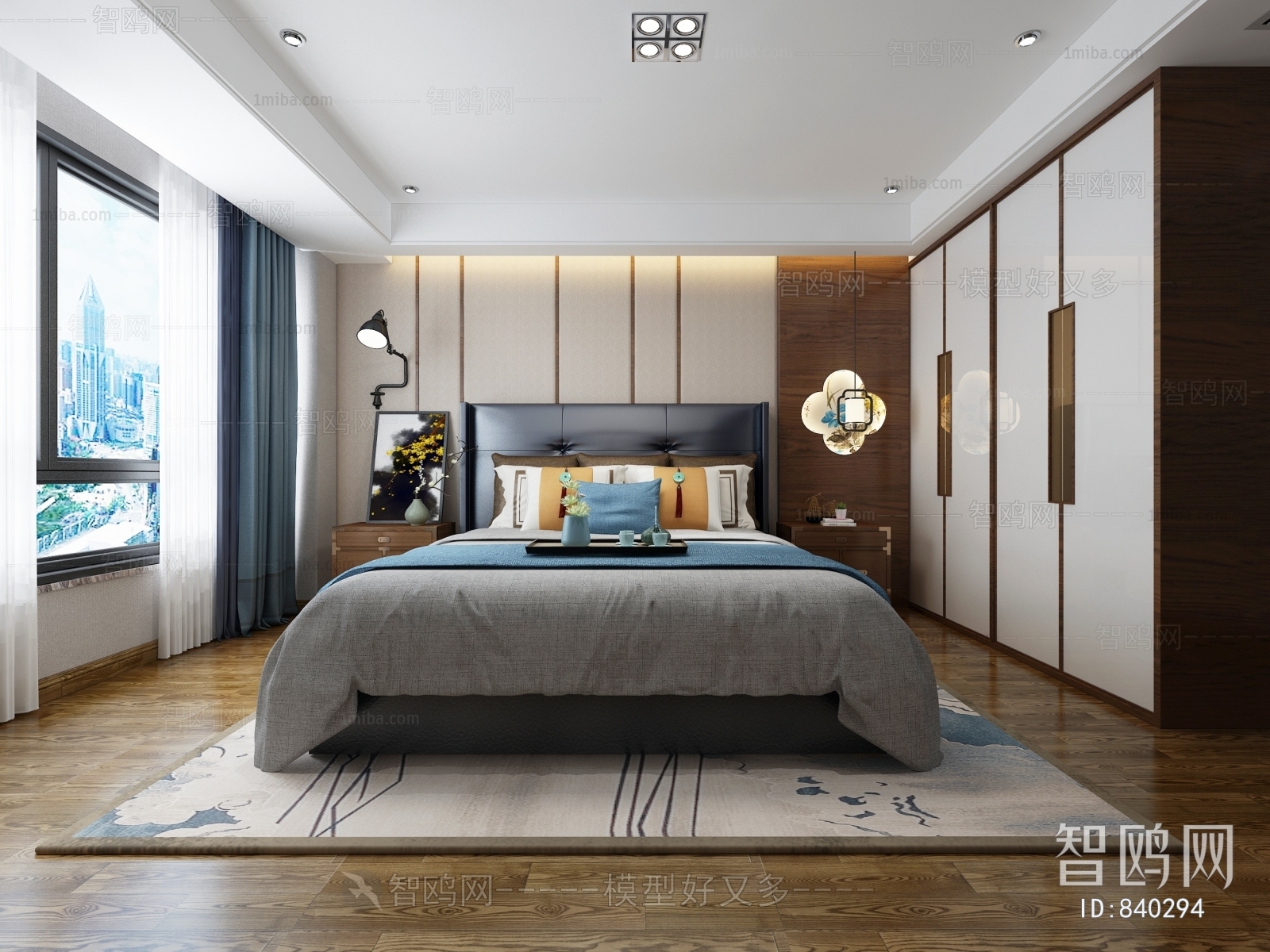 New Chinese Style Bedroom