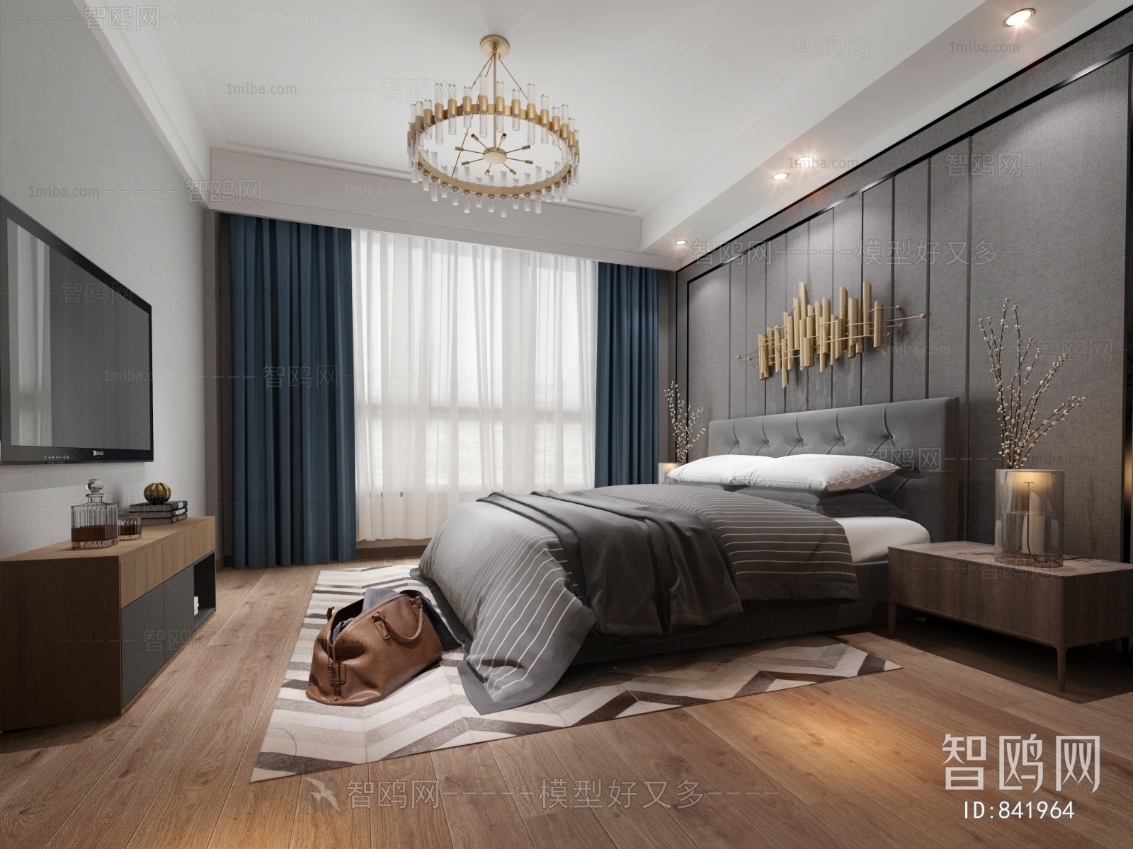 Simple European Style Bedroom