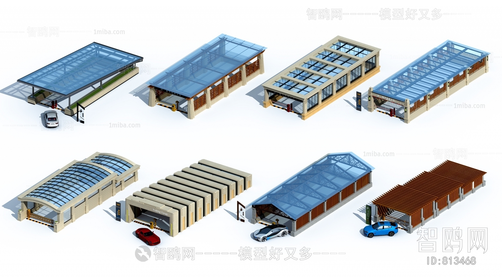 欧式地下车库出入口组合