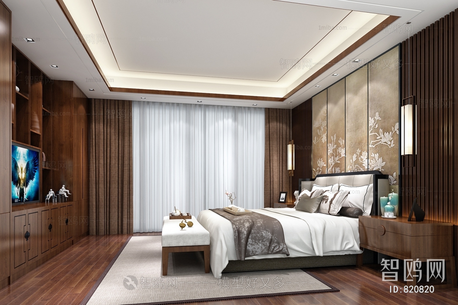 New Chinese Style Bedroom