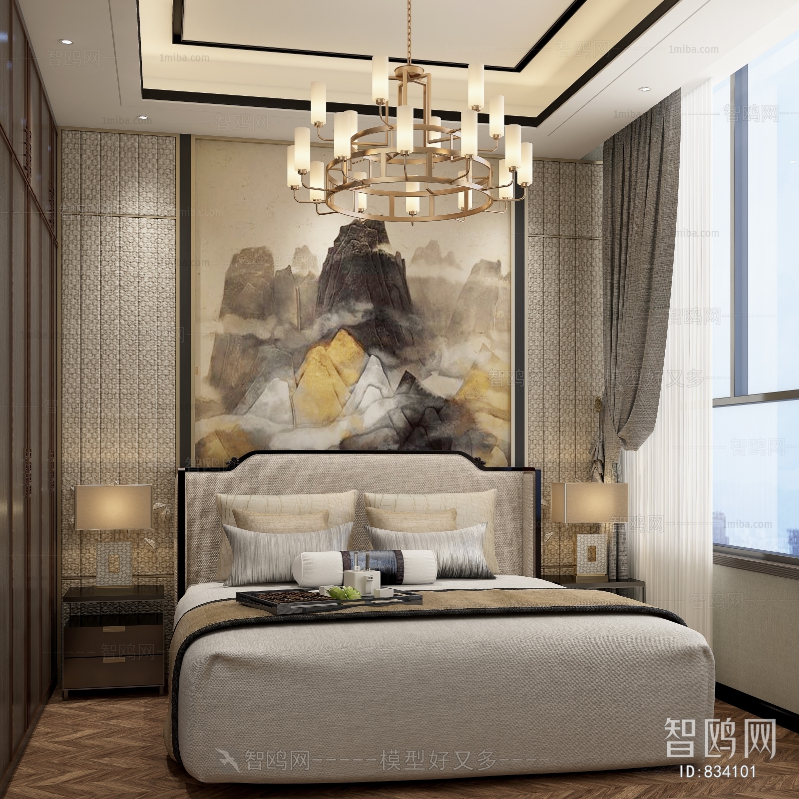 New Chinese Style Bedroom