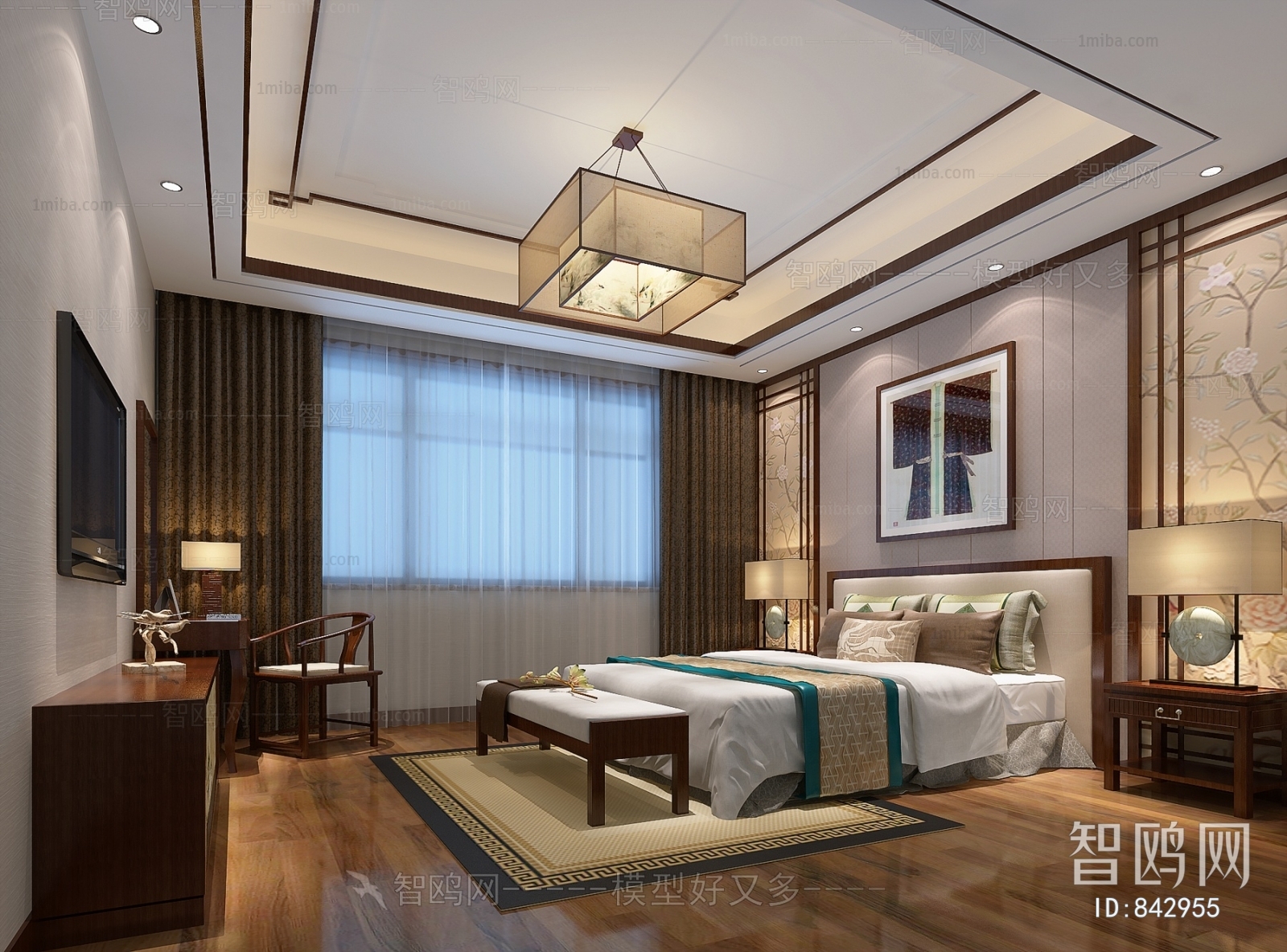 New Chinese Style Bedroom