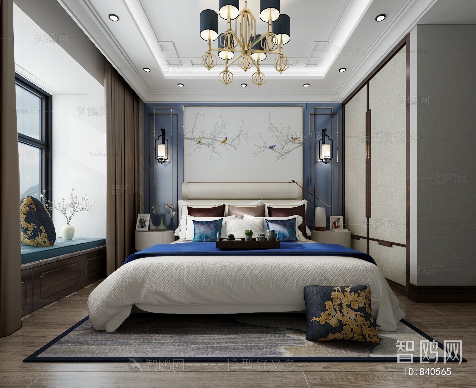 New Chinese Style Bedroom