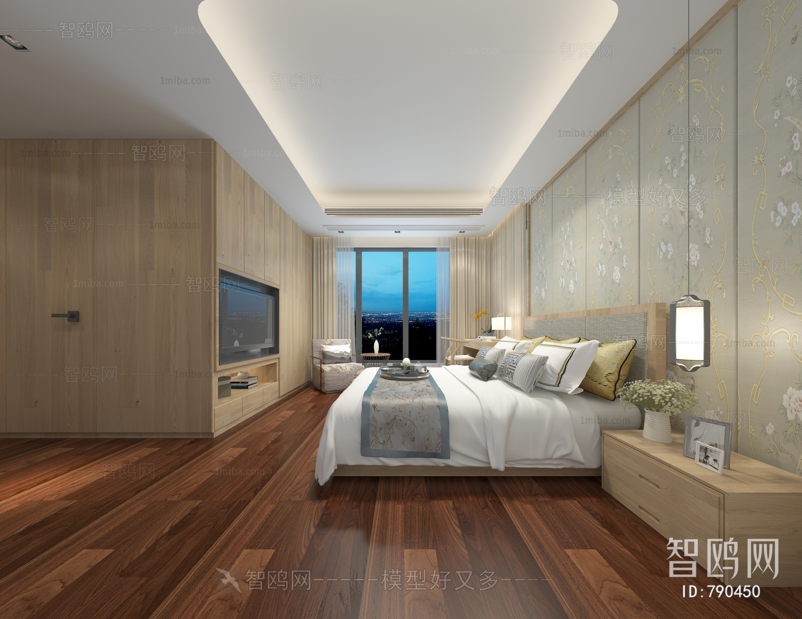 New Chinese Style Bedroom