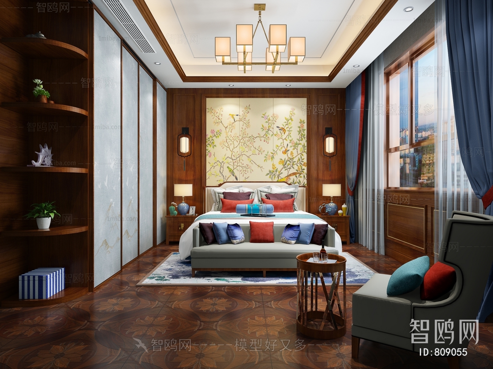 New Chinese Style Bedroom