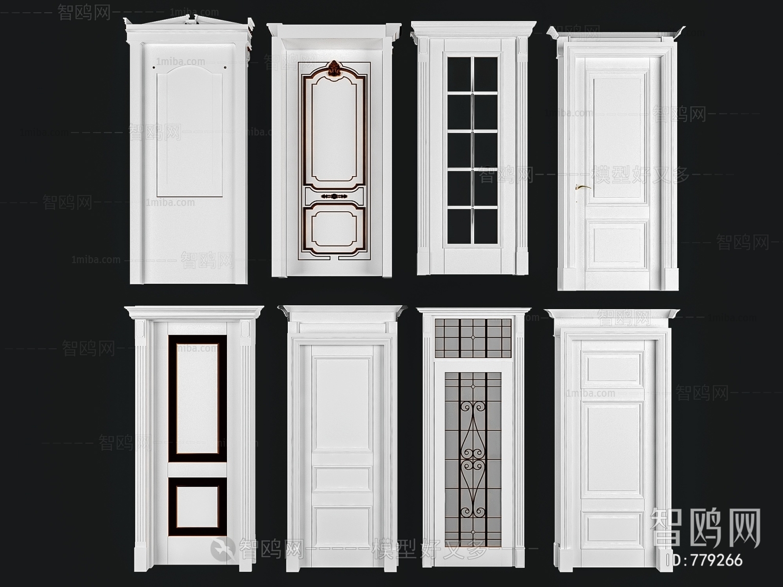 Simple European Style Single Door