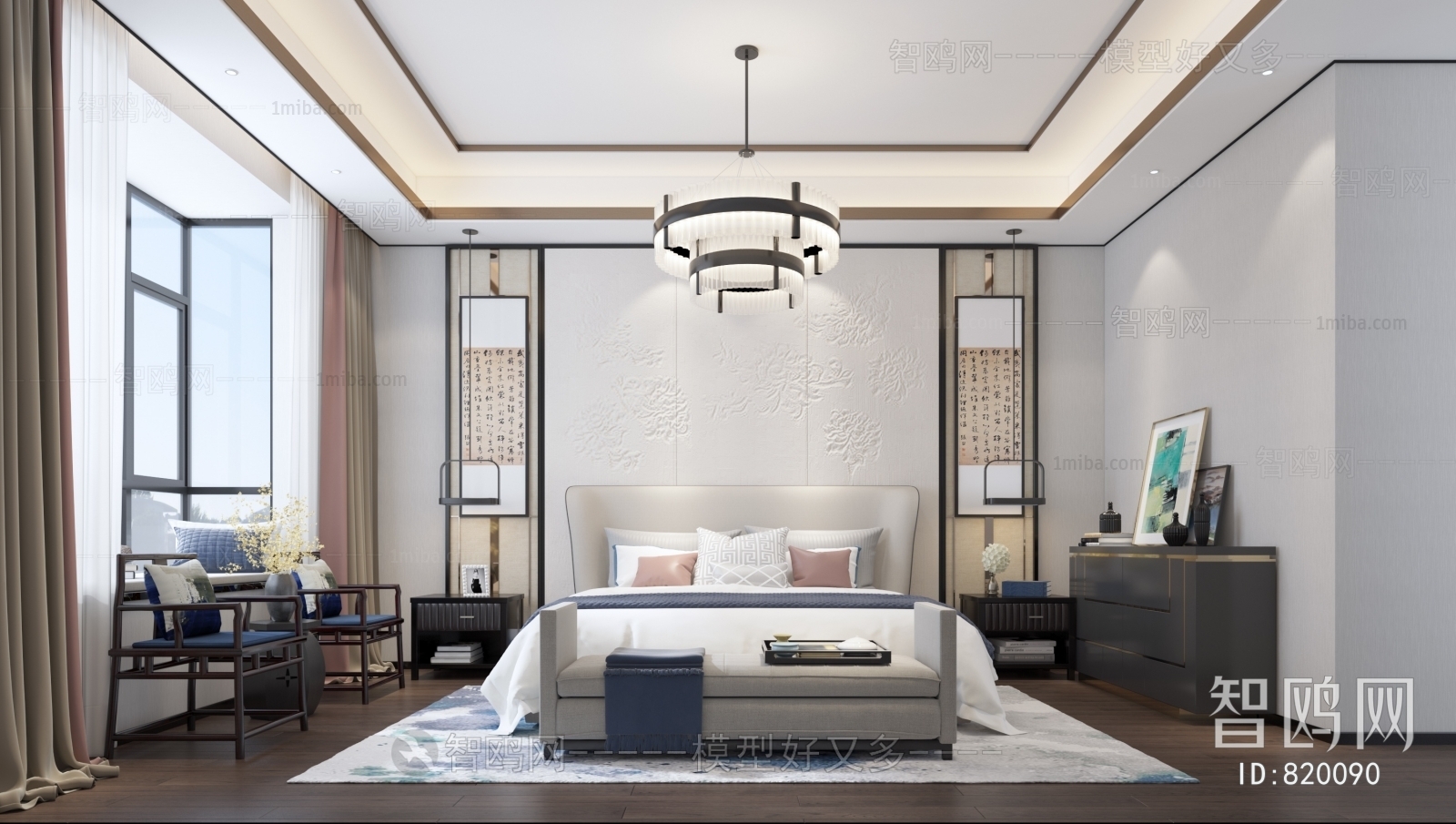 New Chinese Style Bedroom