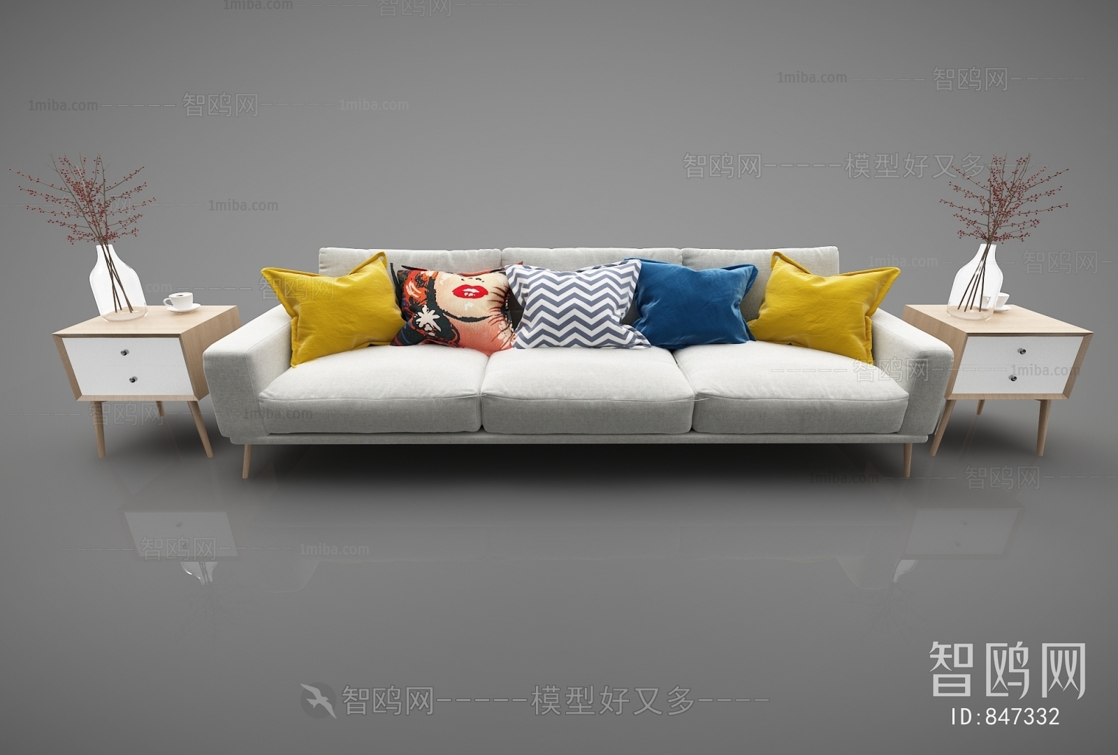 Modern Three-seat Sofa