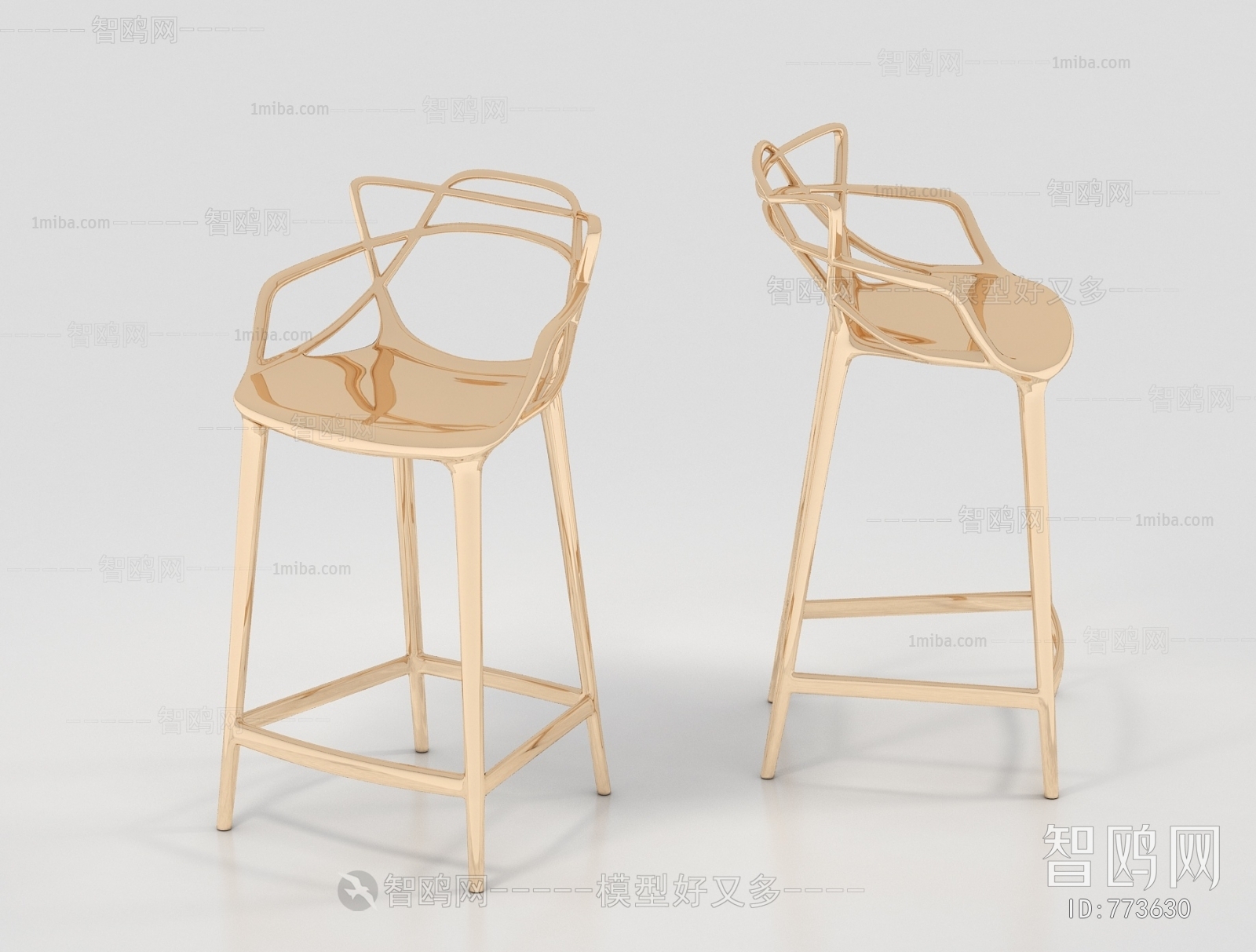 Simple European Style Bar Chair