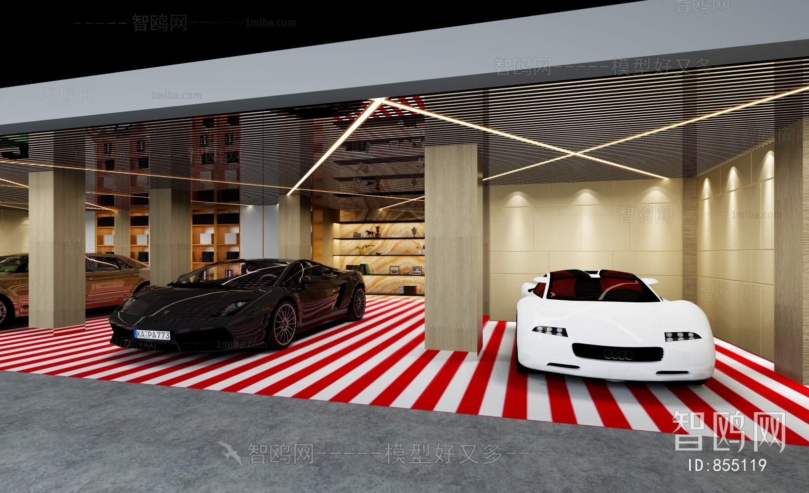 Modern Underground Parking Lot