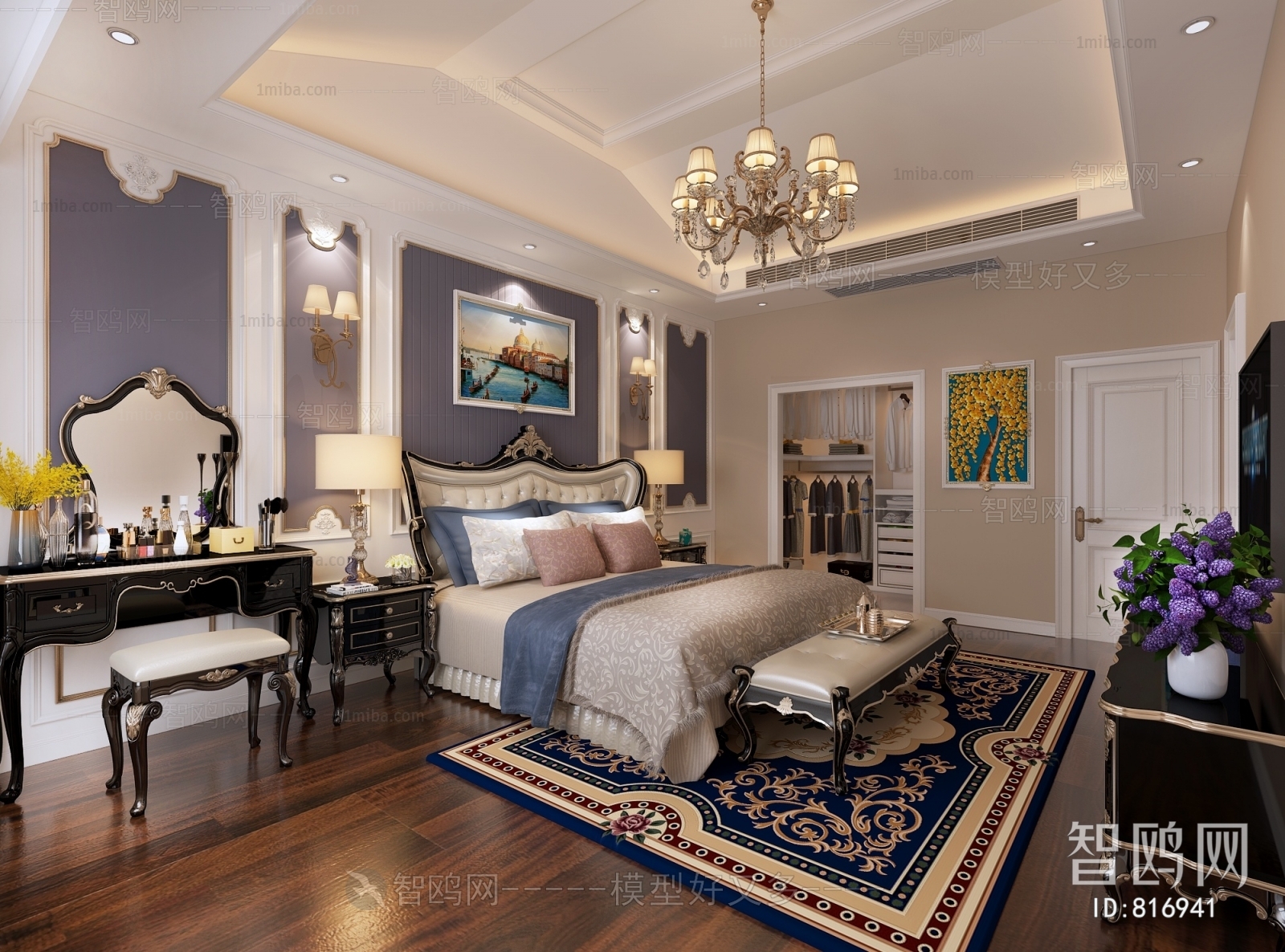 Simple European Style Bedroom