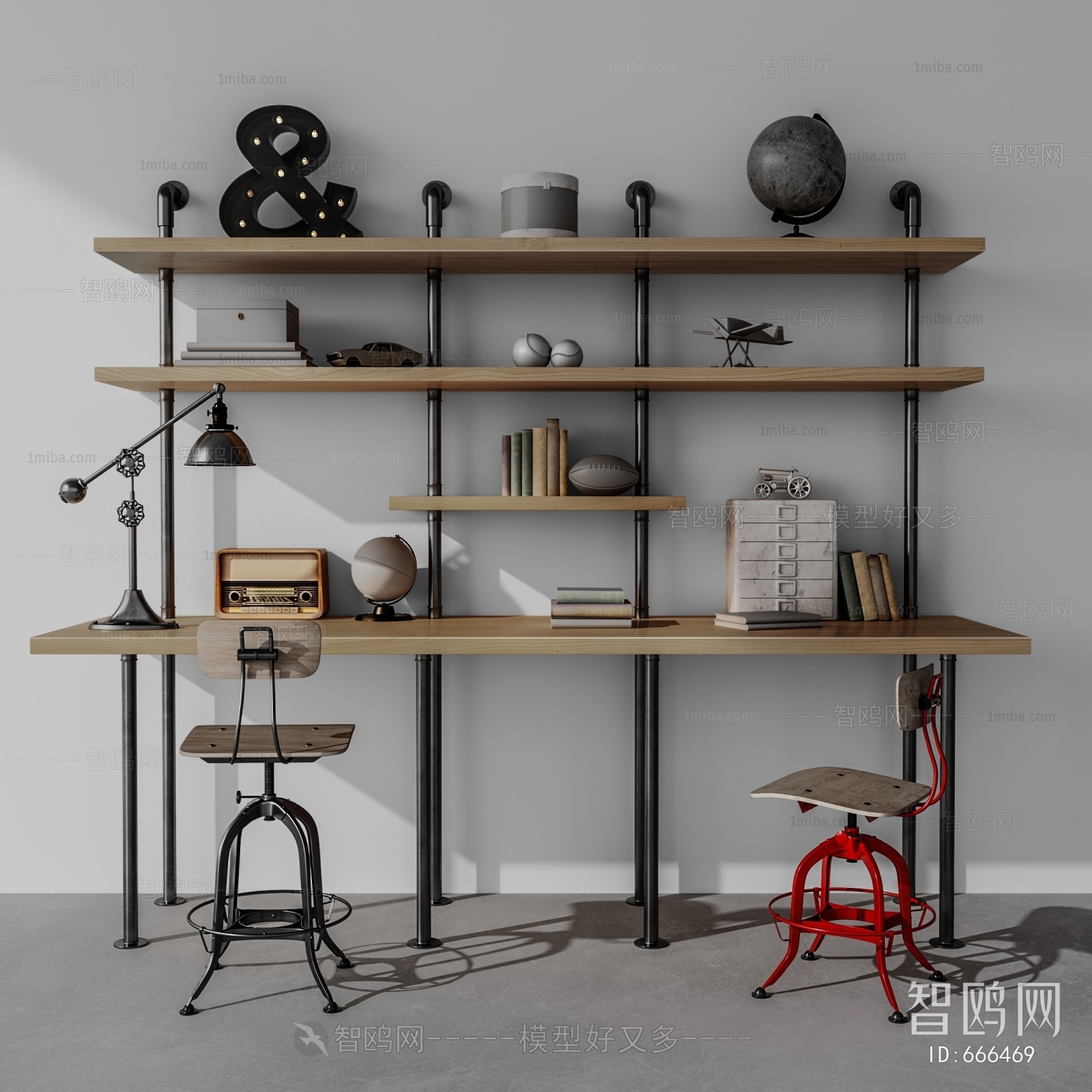 Industrial Style Bookshelf