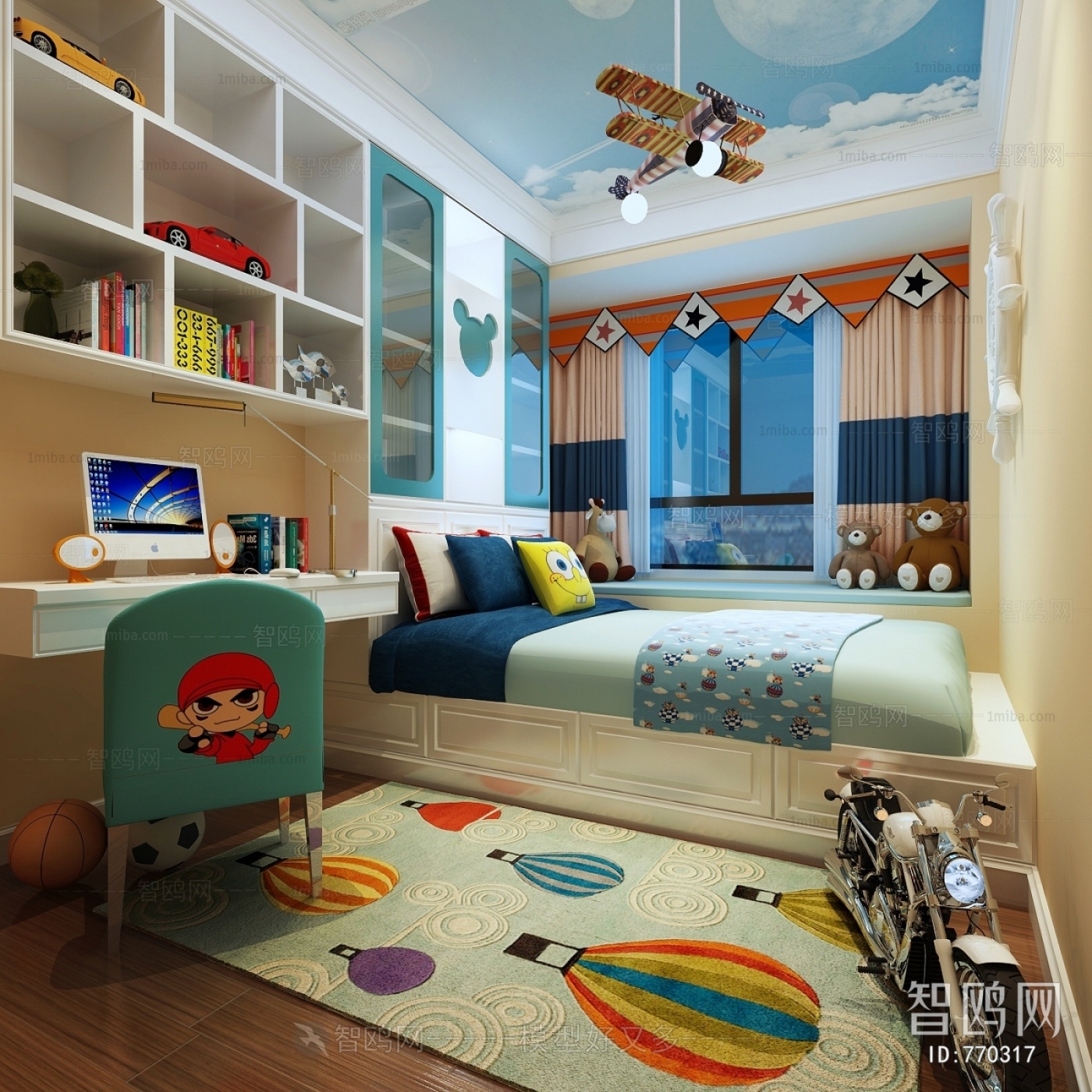 Simple European Style Children's Room