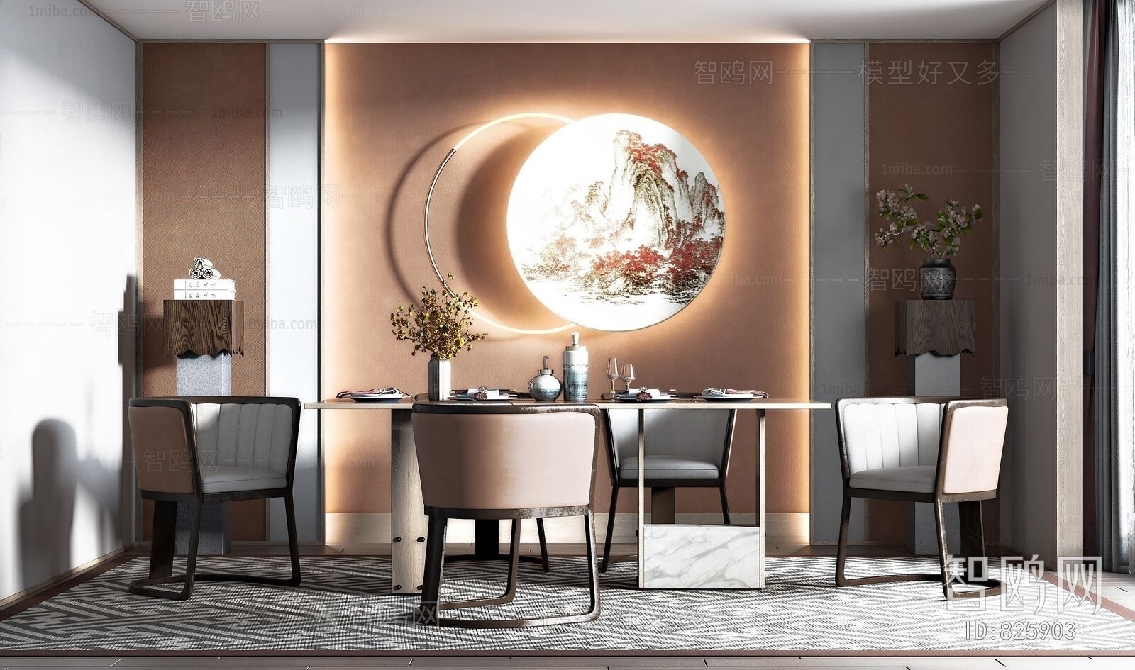 New Chinese Style Dining Room