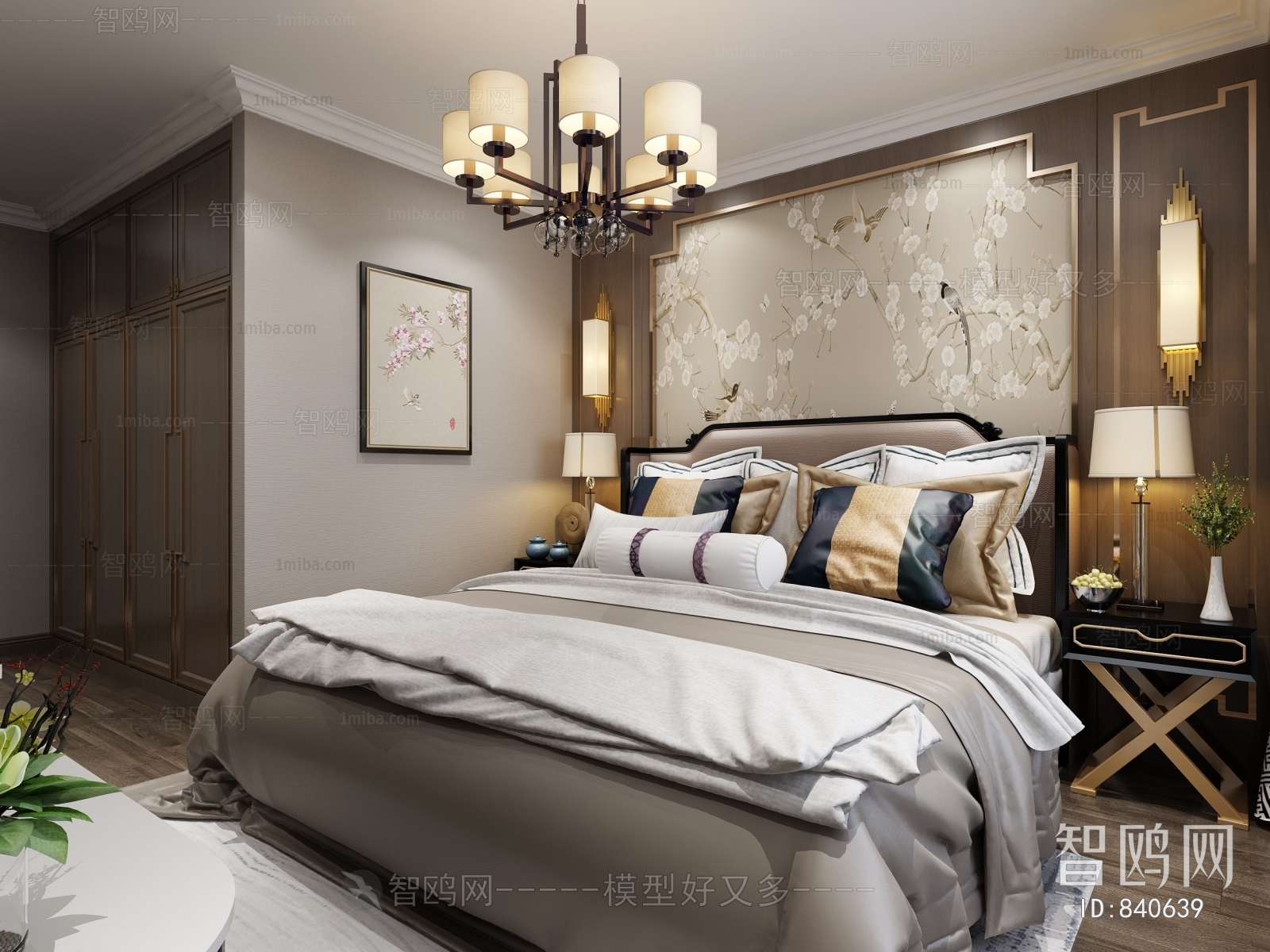 New Chinese Style Bedroom