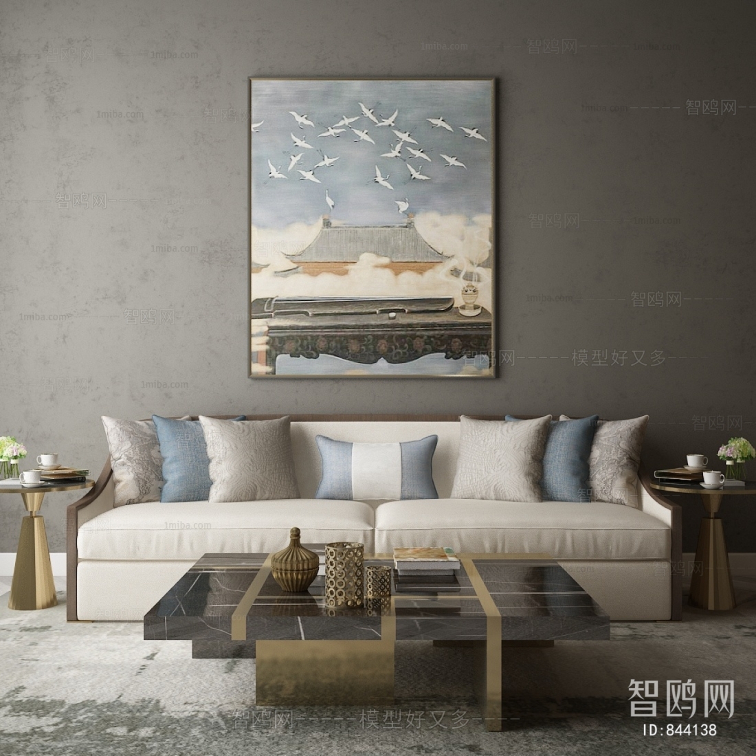 New Chinese Style Sofa Combination