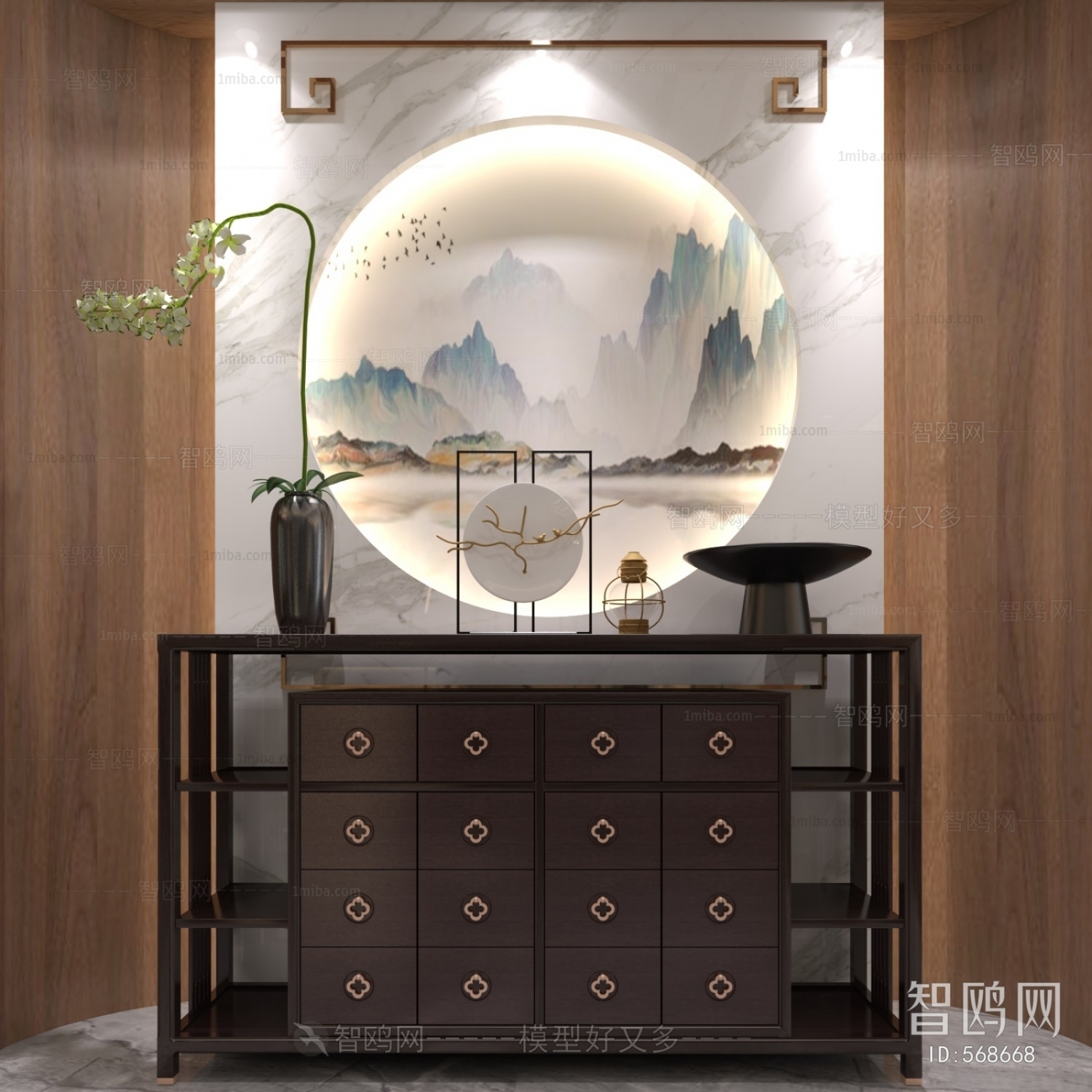 New Chinese Style Side Cabinet/Entrance Cabinet