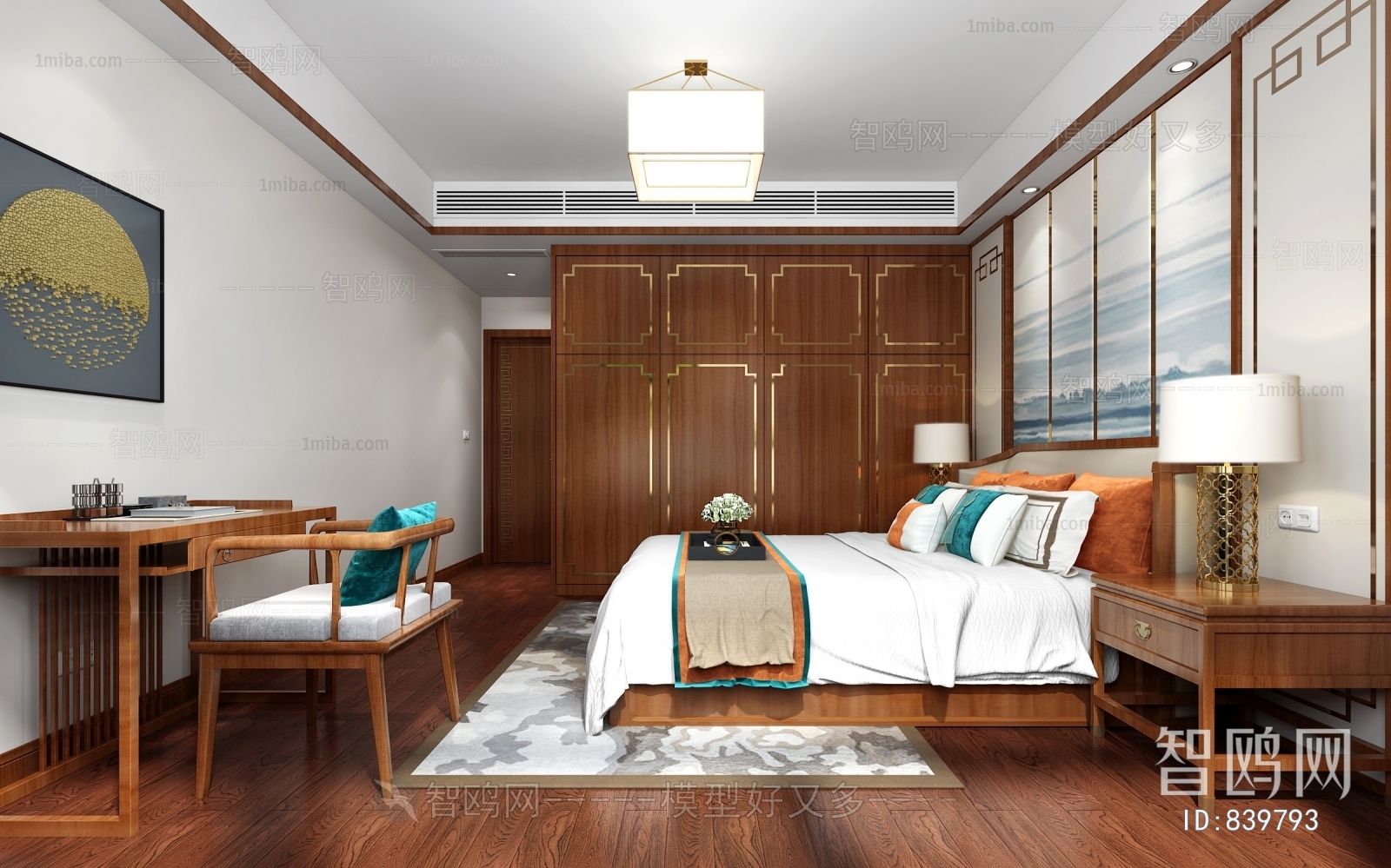 New Chinese Style Bedroom