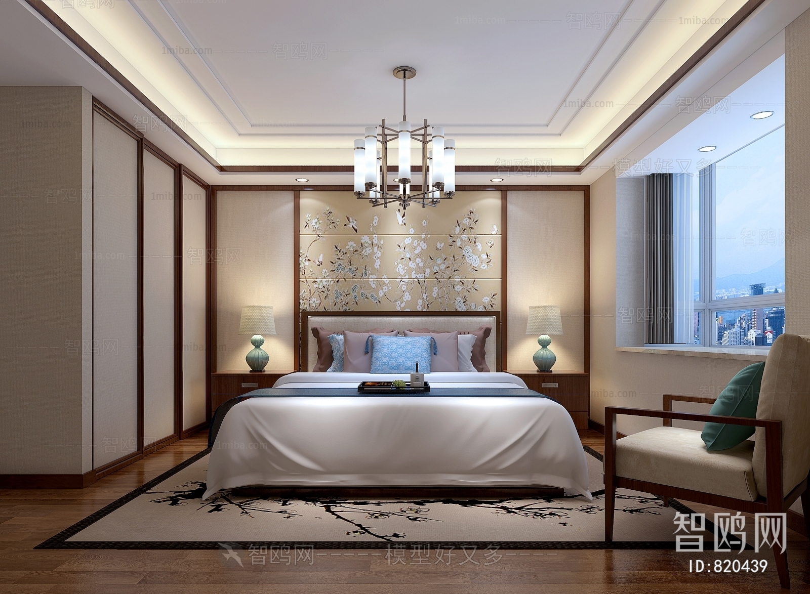 New Chinese Style Bedroom