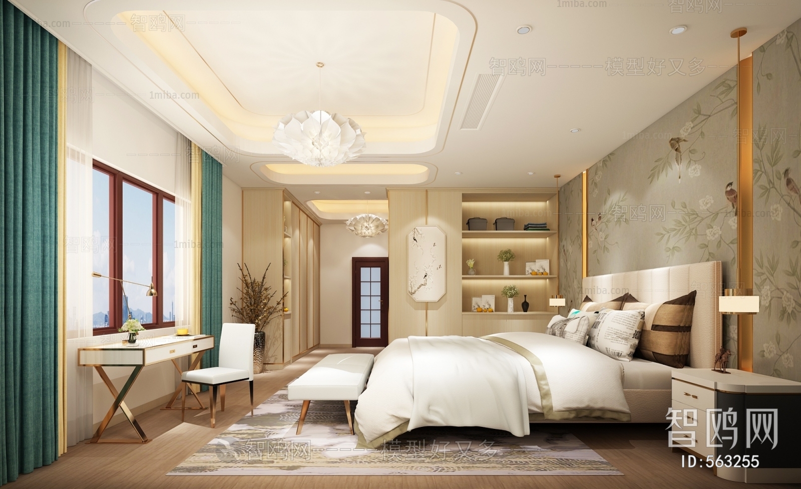 New Chinese Style Bedroom