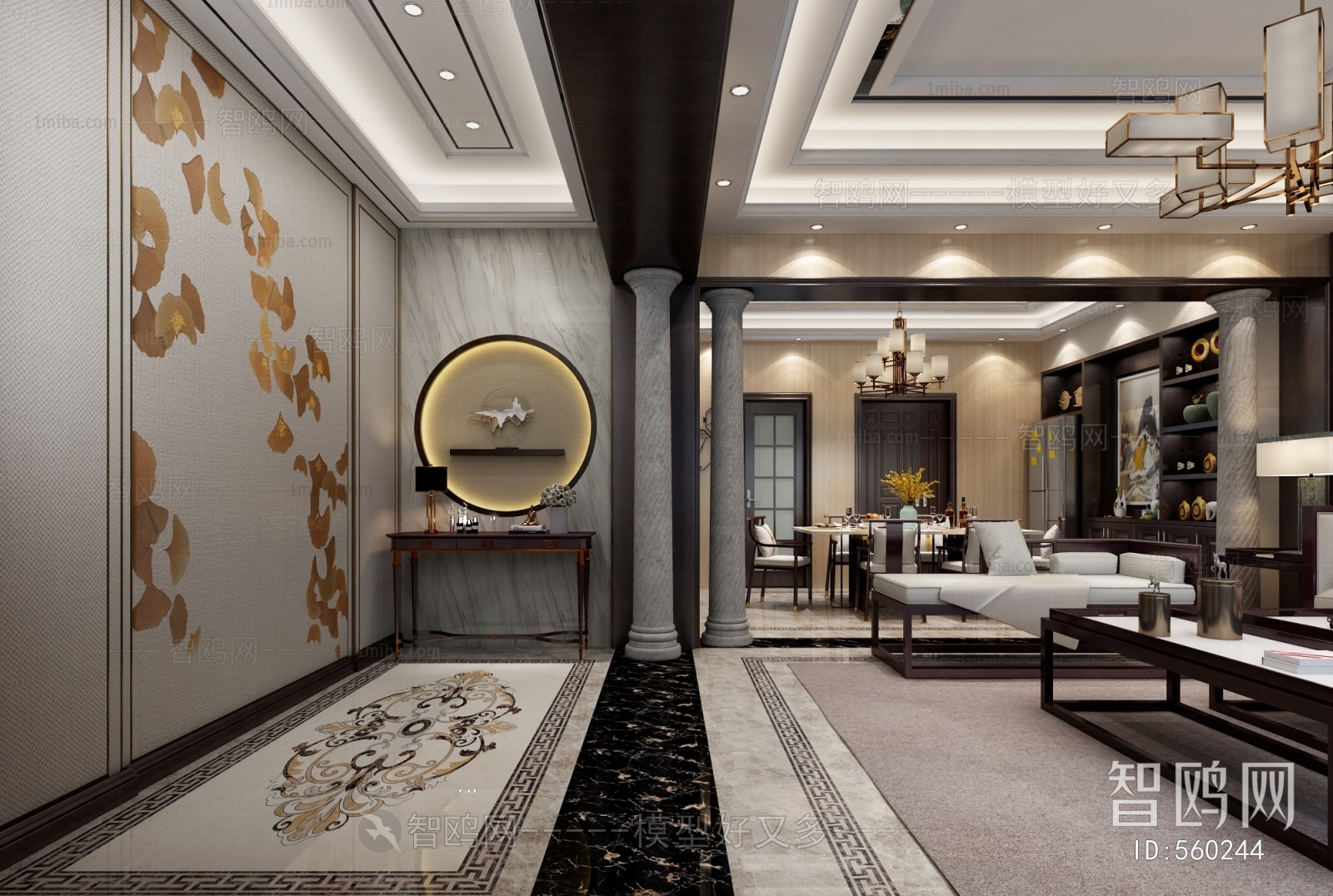 New Chinese Style Hallway