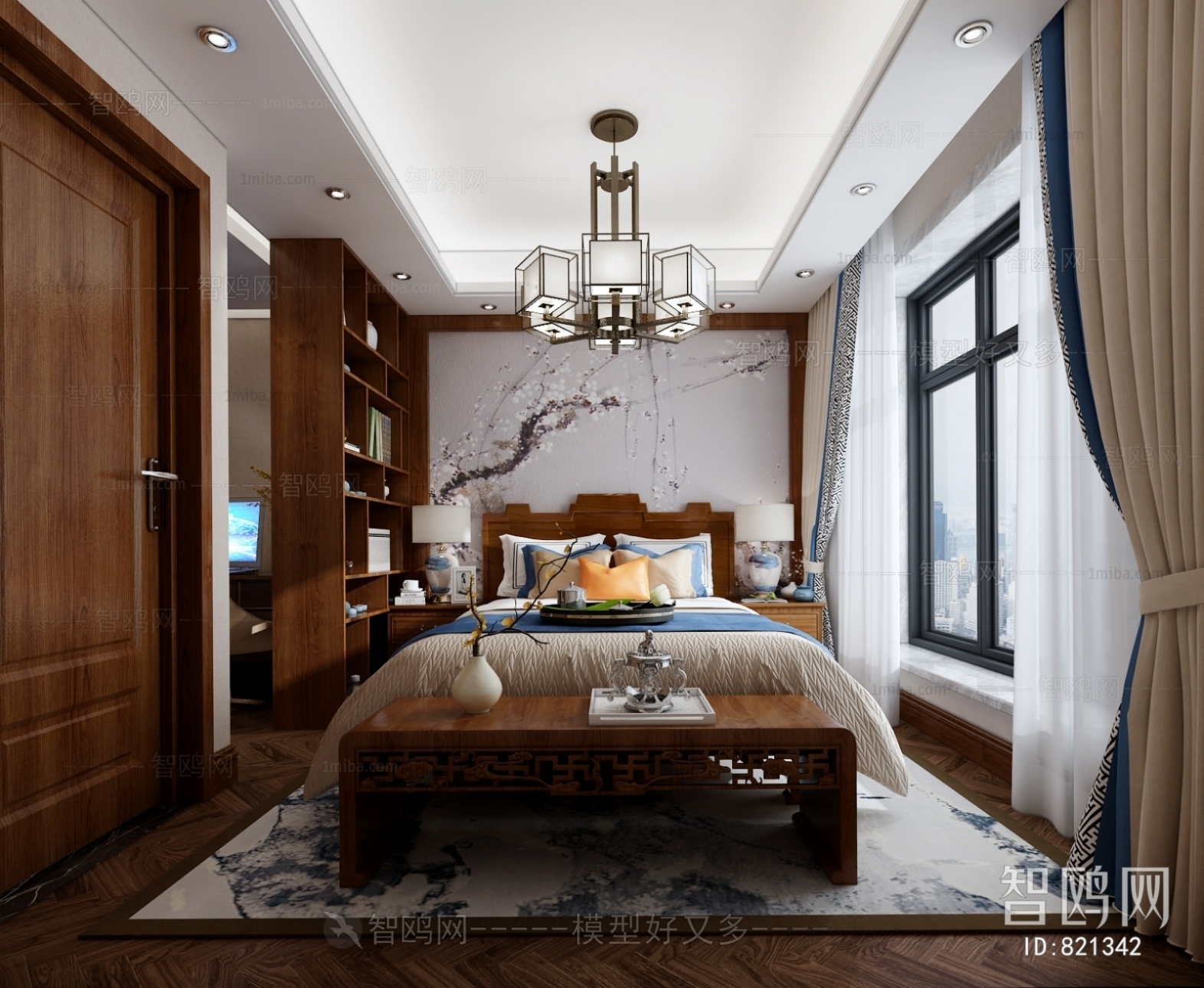 New Chinese Style Bedroom