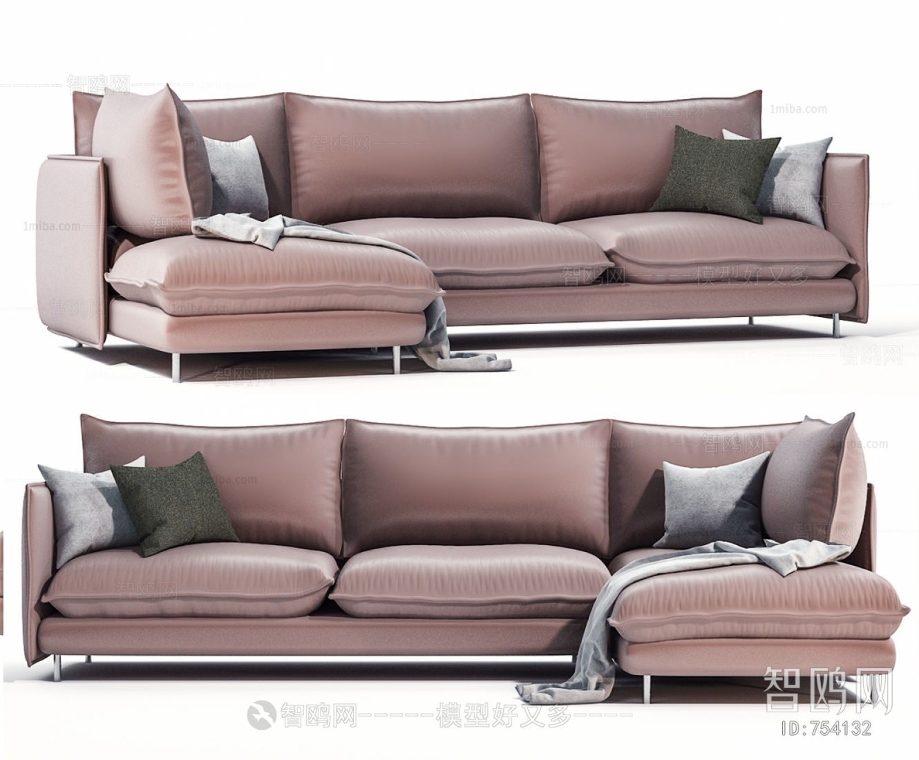 Simple European Style Three-seat Sofa