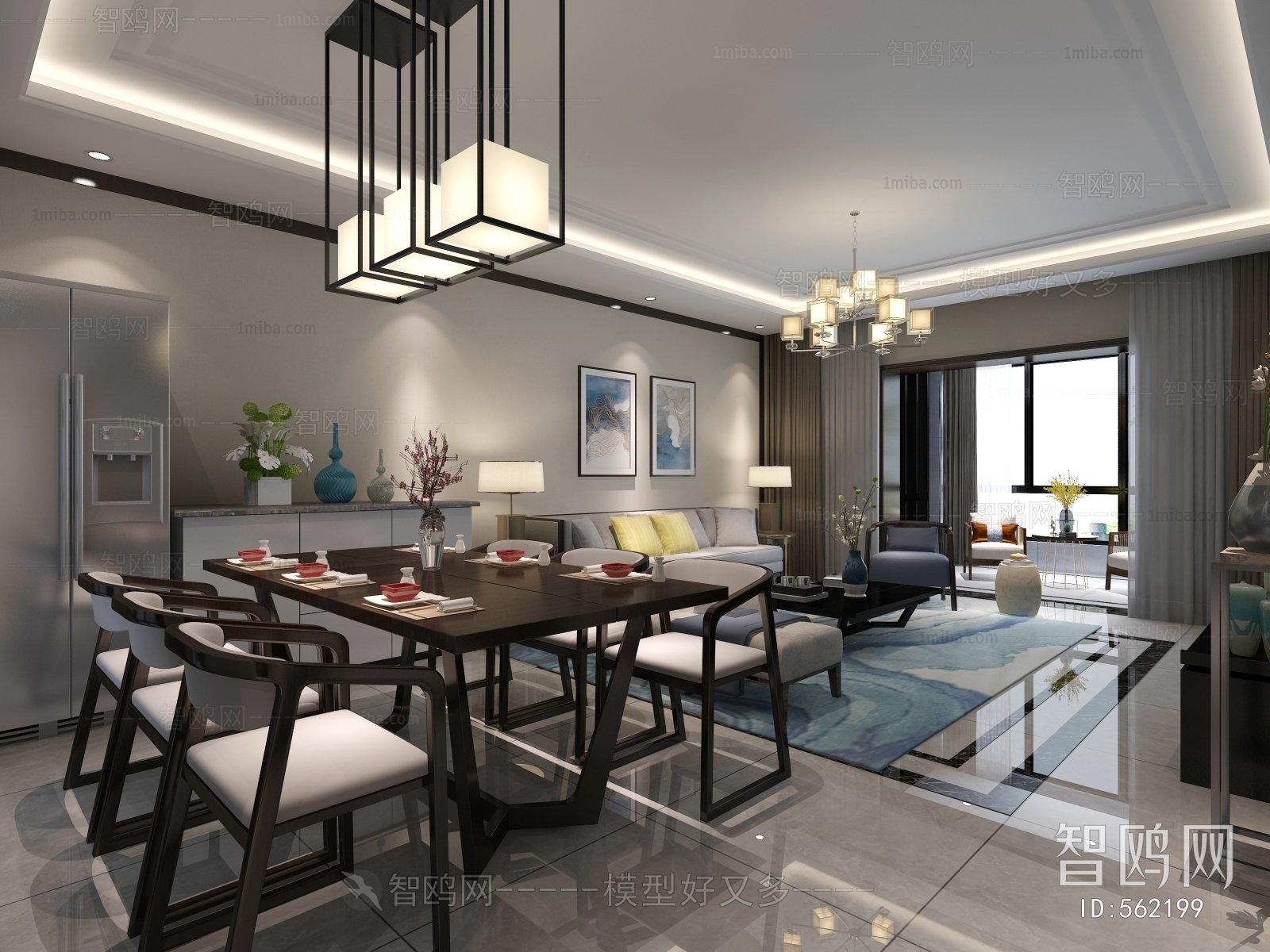 New Chinese Style Dining Room