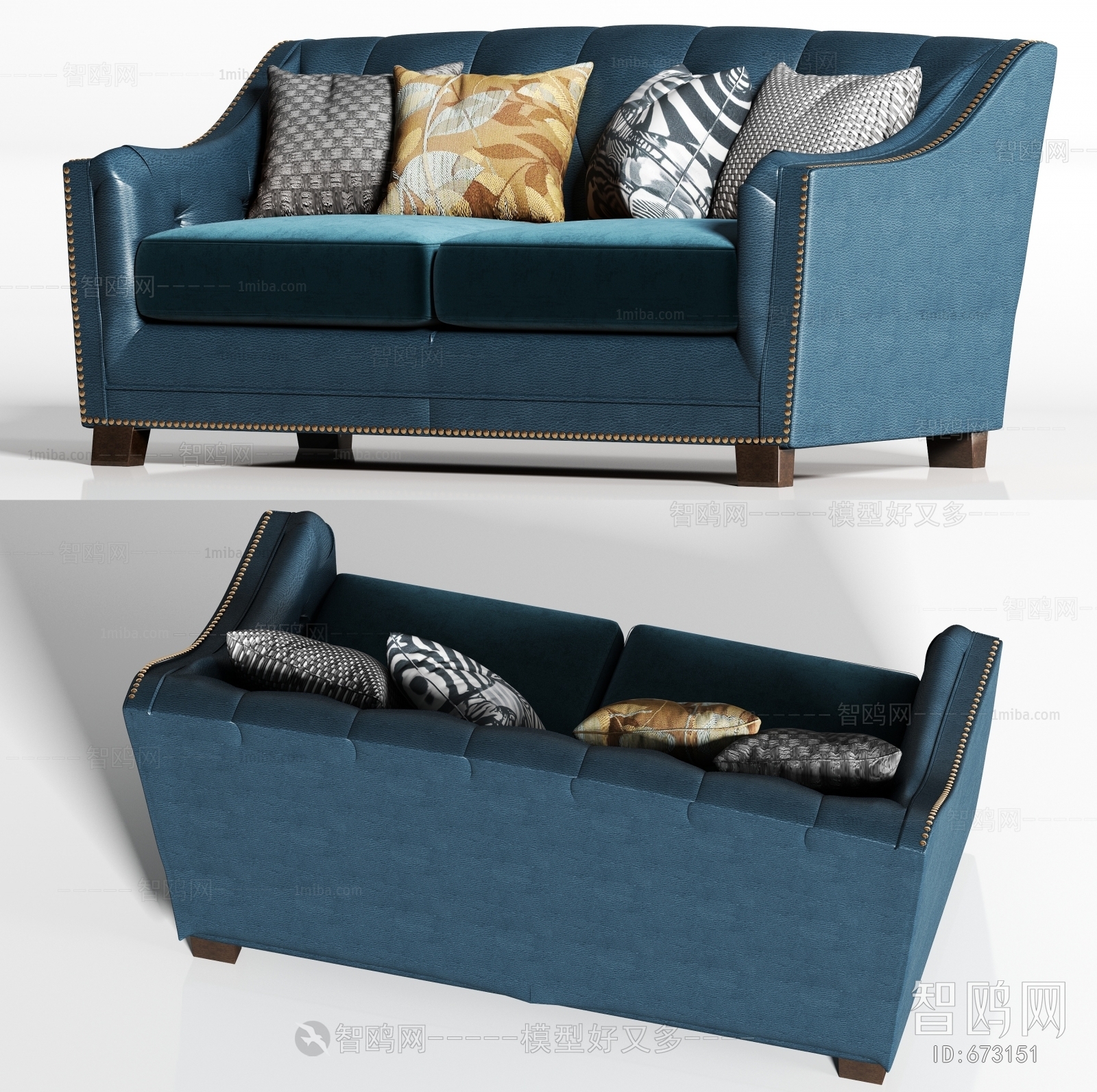 Simple European Style A Sofa For Two