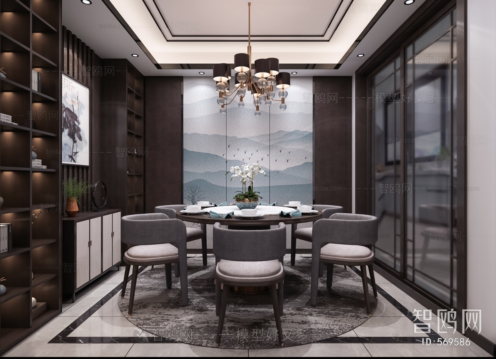 New Chinese Style Dining Room