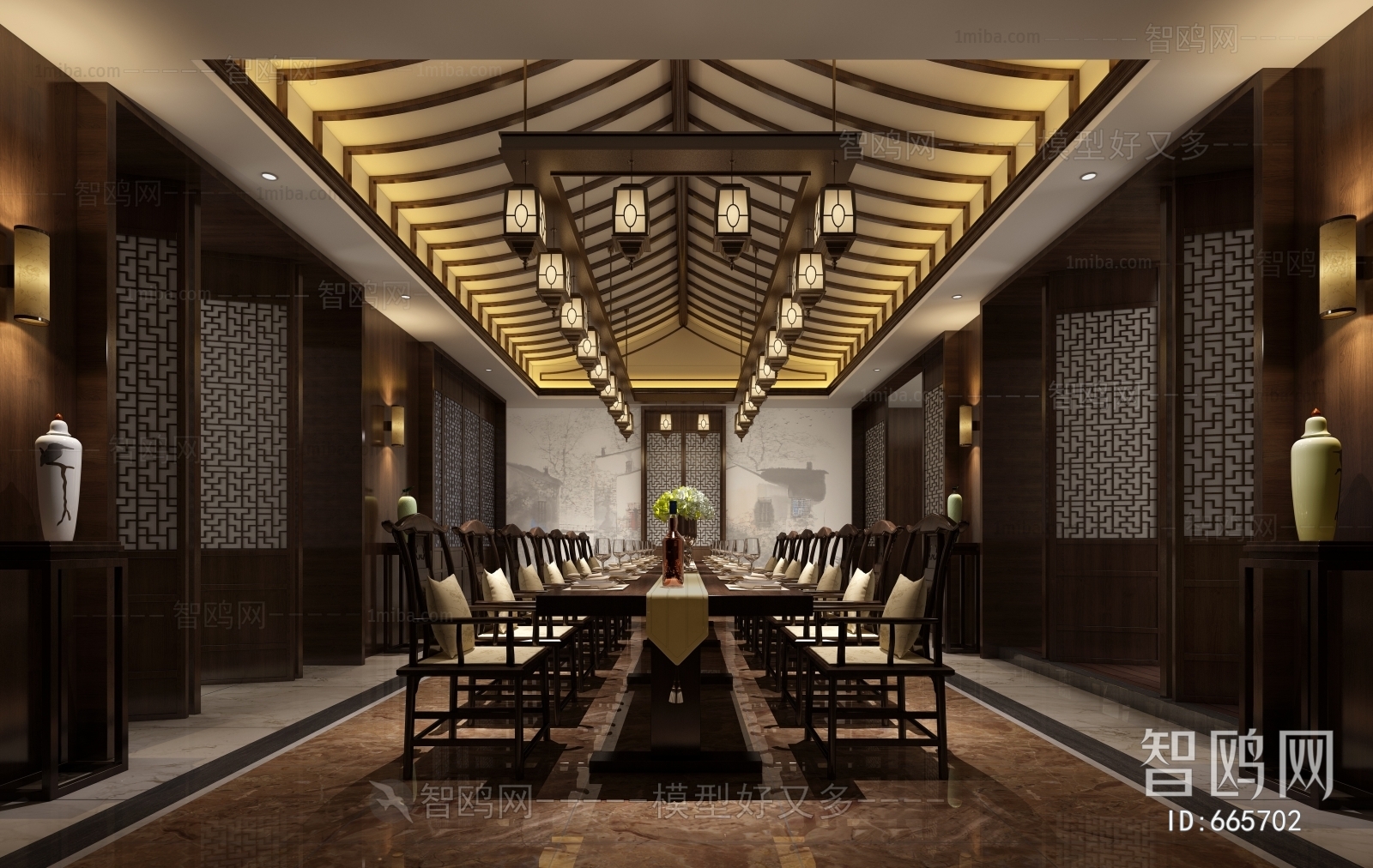 New Chinese Style Dining Room