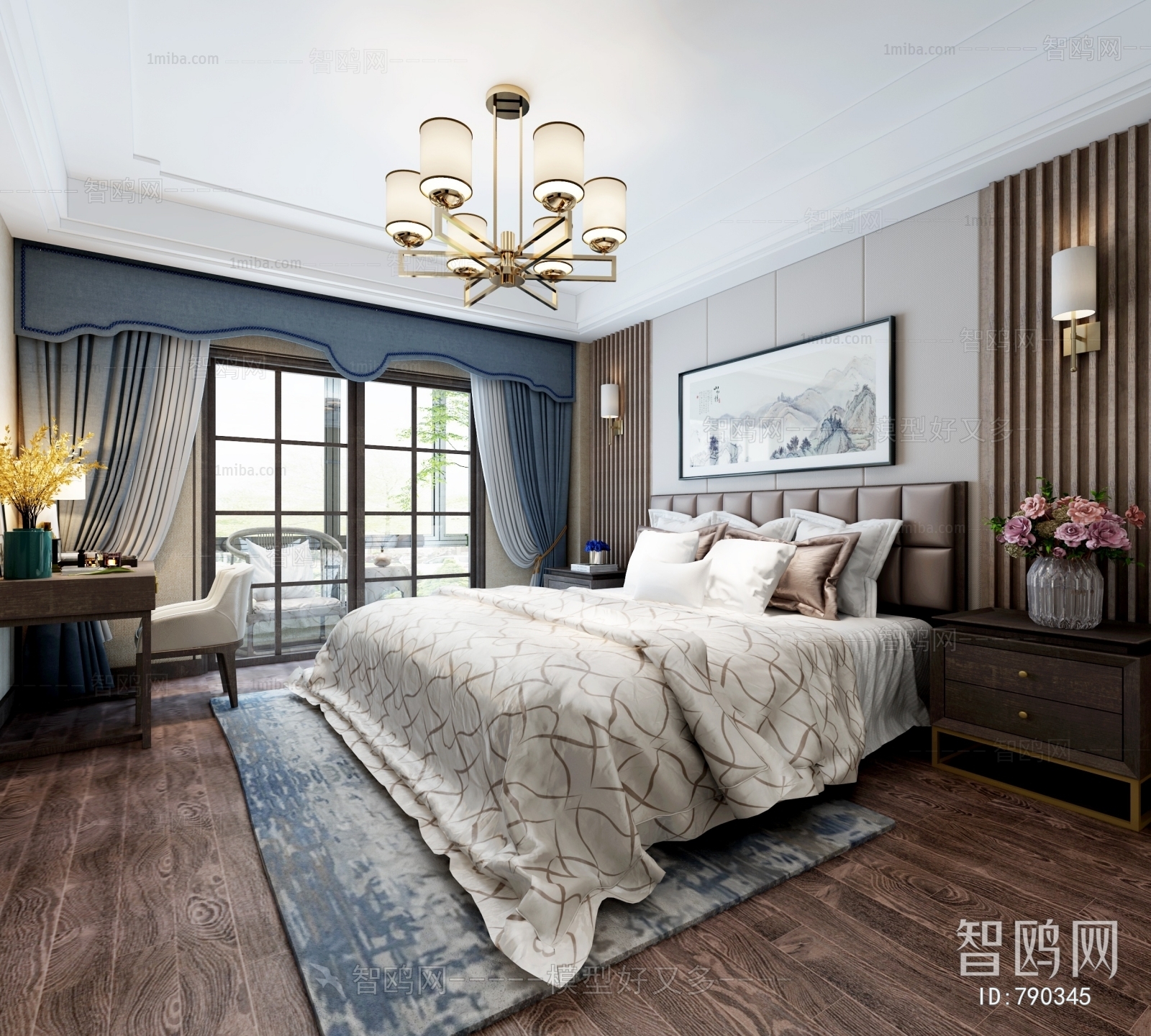 New Chinese Style Bedroom