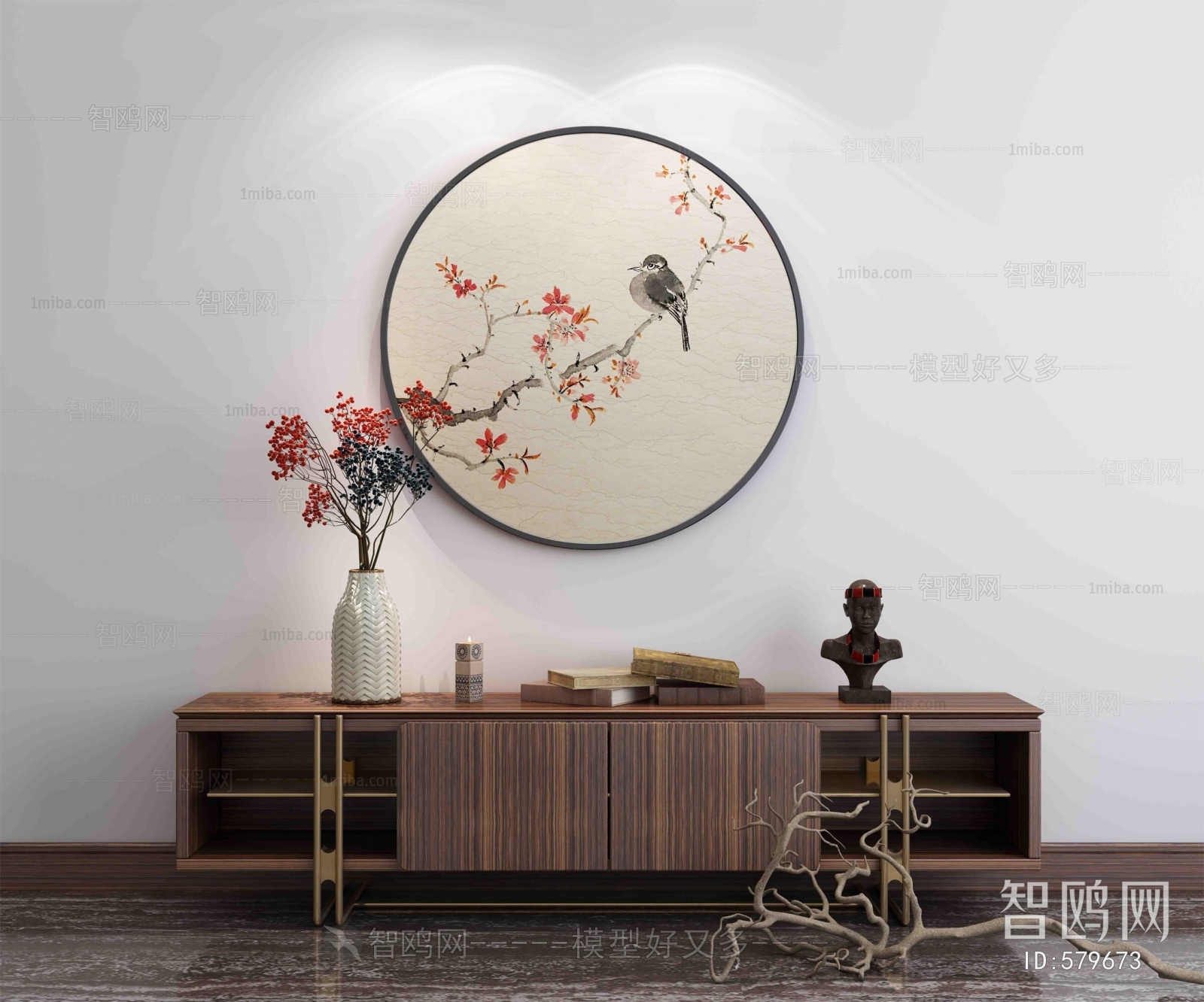 New Chinese Style TV Cabinet