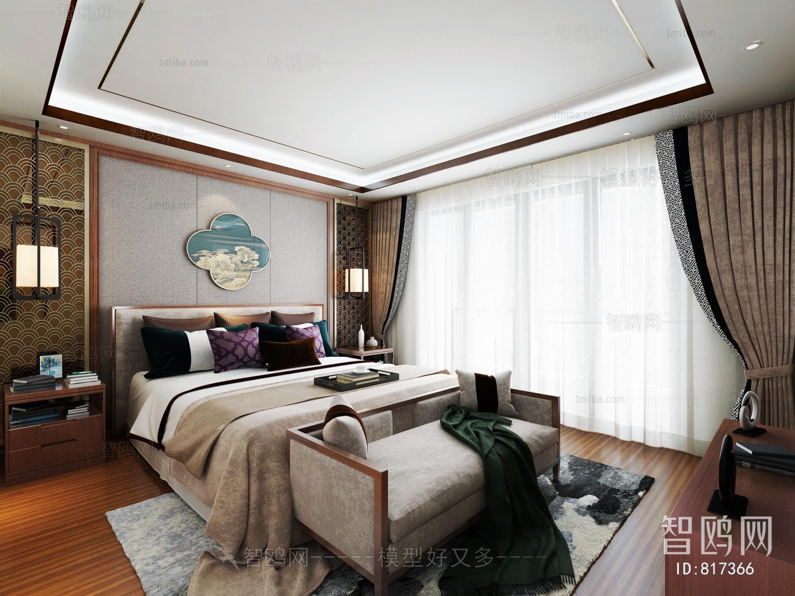 New Chinese Style Bedroom