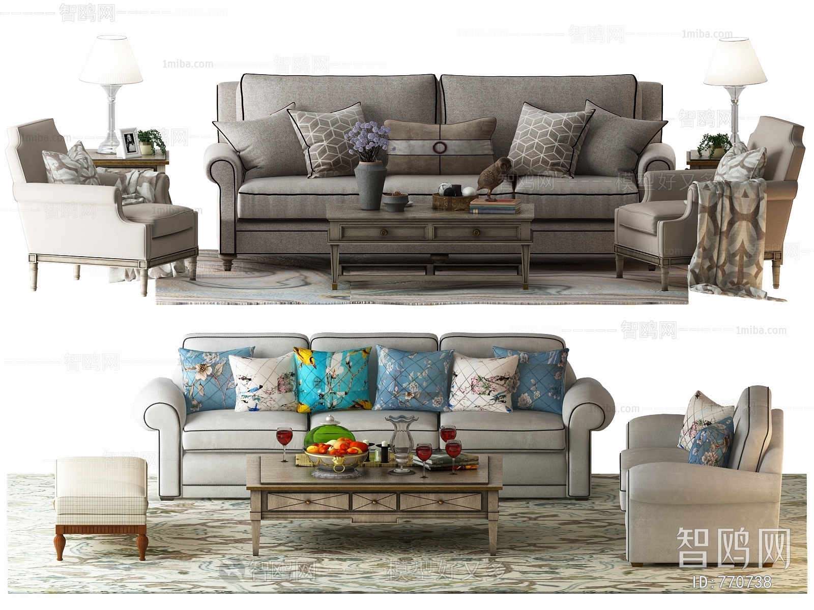 Simple European Style Sofa Combination